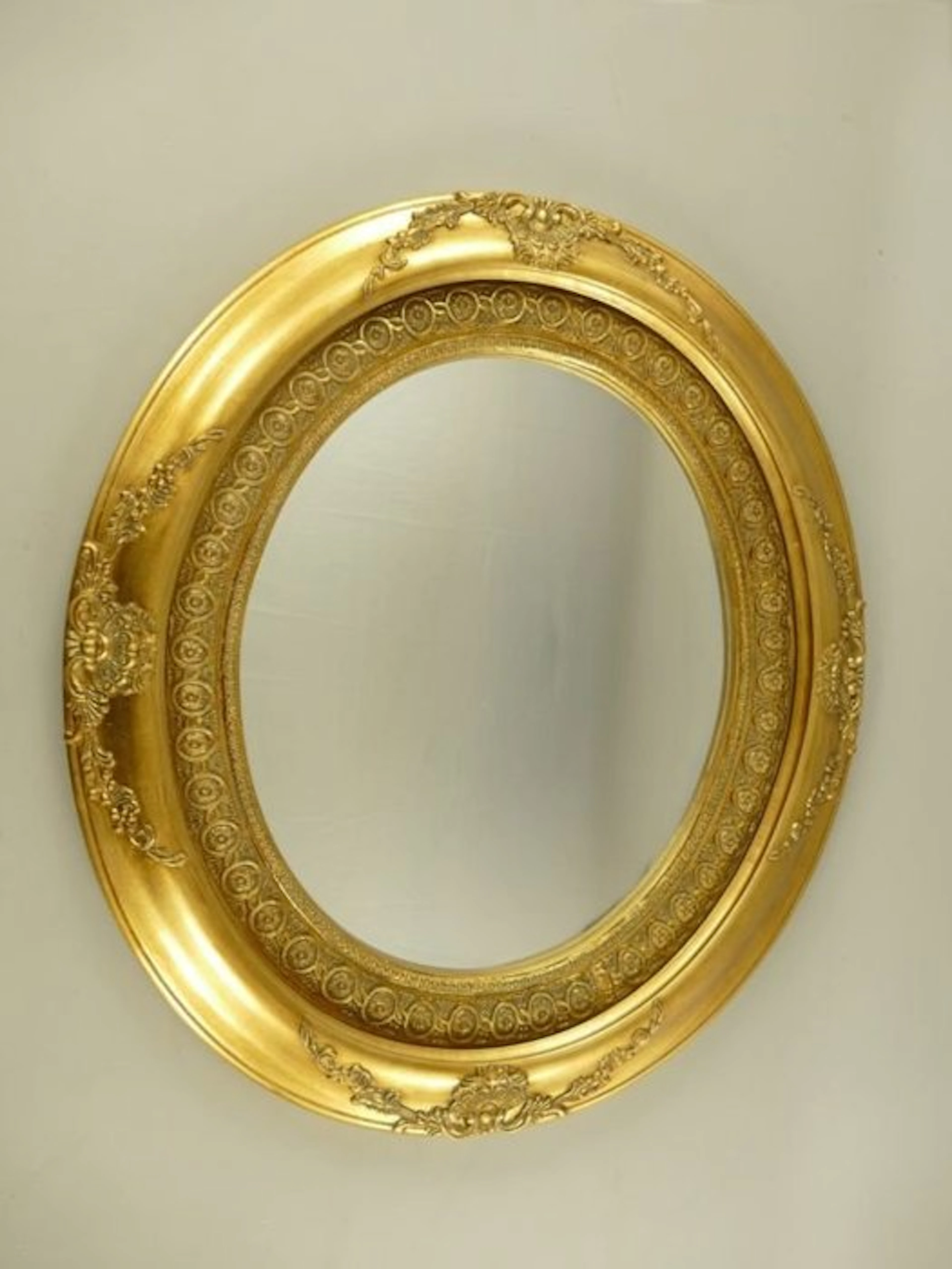 Wall mirror - Wood - Large mirror 87 cm in diameter