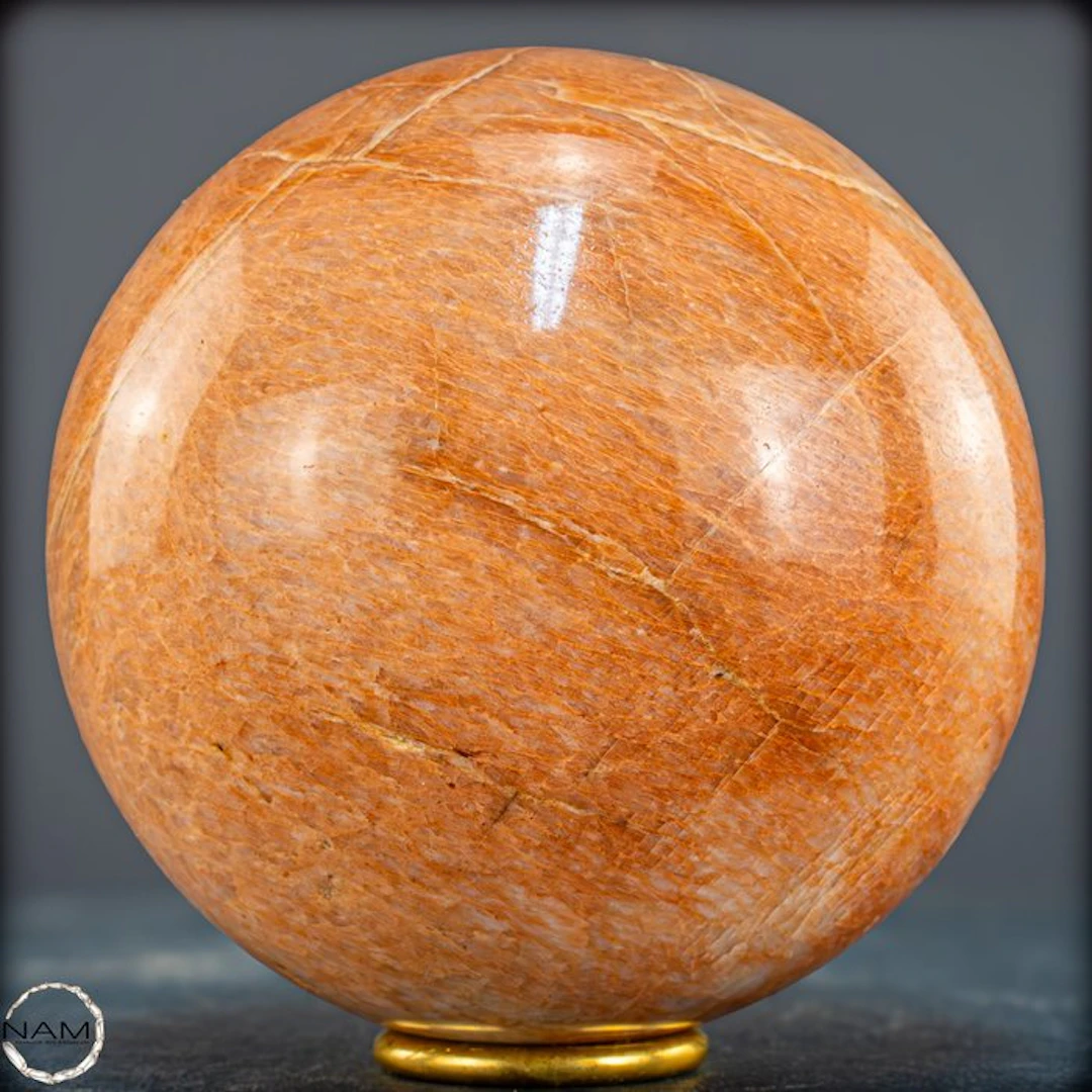 Natural Peach Moonstone Sparkling Sphere- 2684.99 g