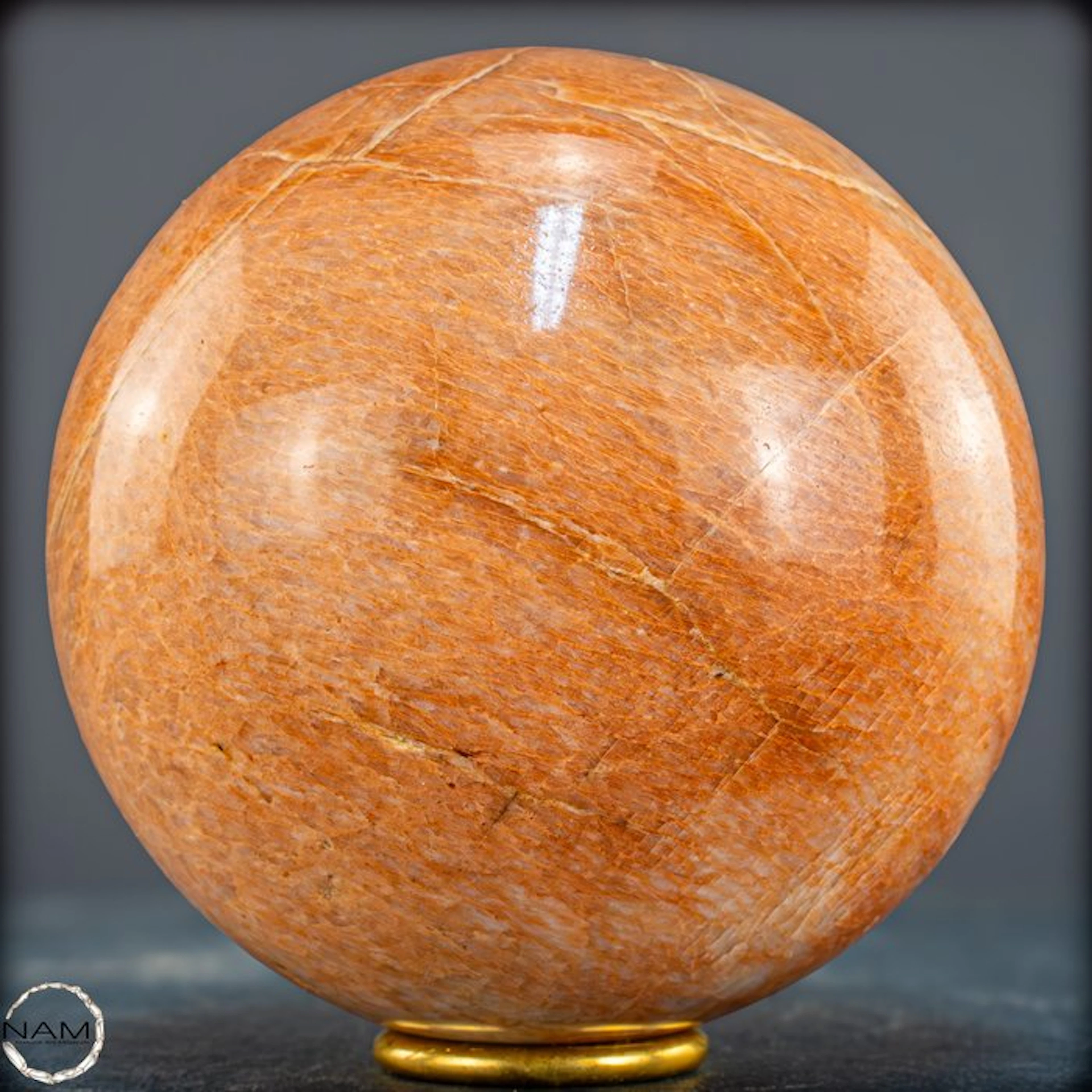 Natural Peach Moonstone Sparkling Sphere- 2684.99 g