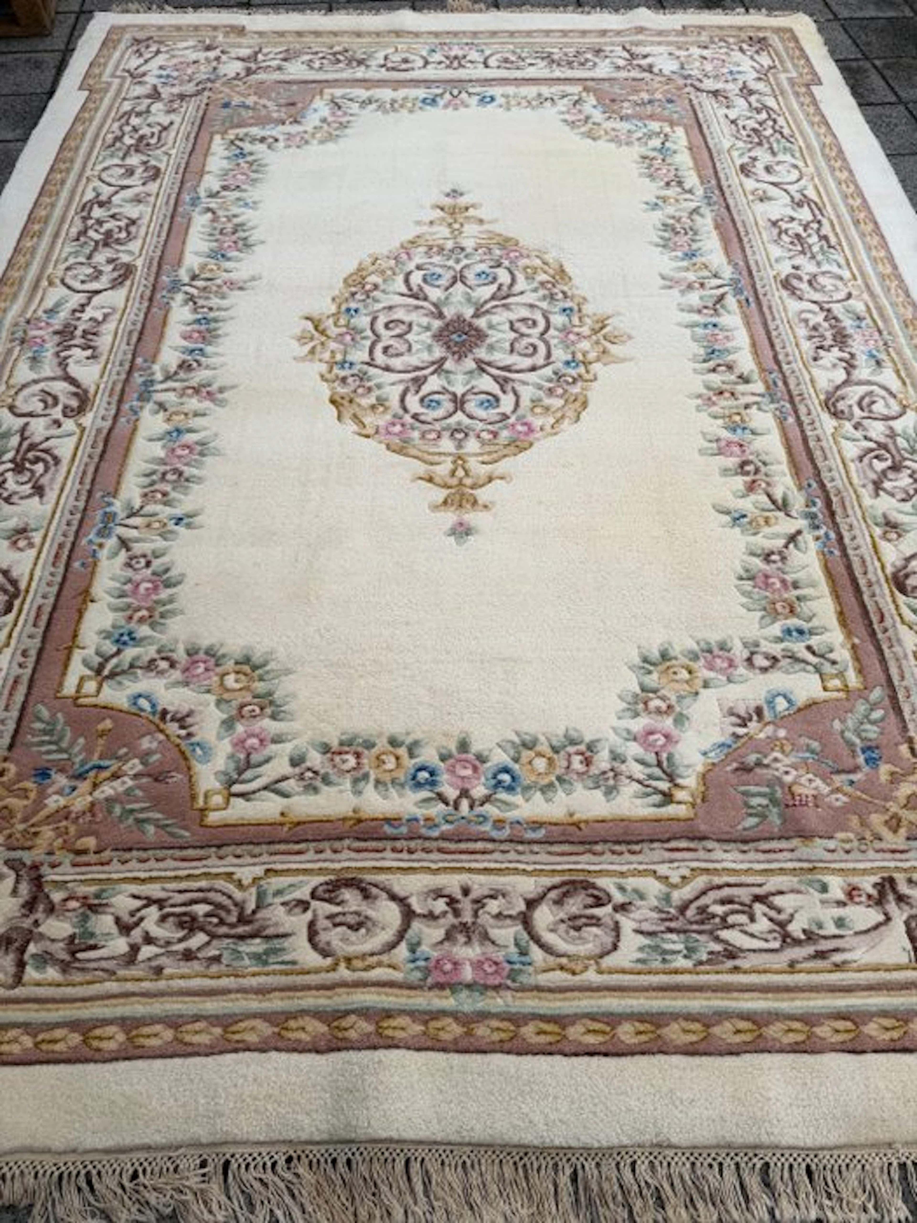 Aubusson rug - cleaned - hand-knotted - wool - Carpet - 342 cm - 252 cm