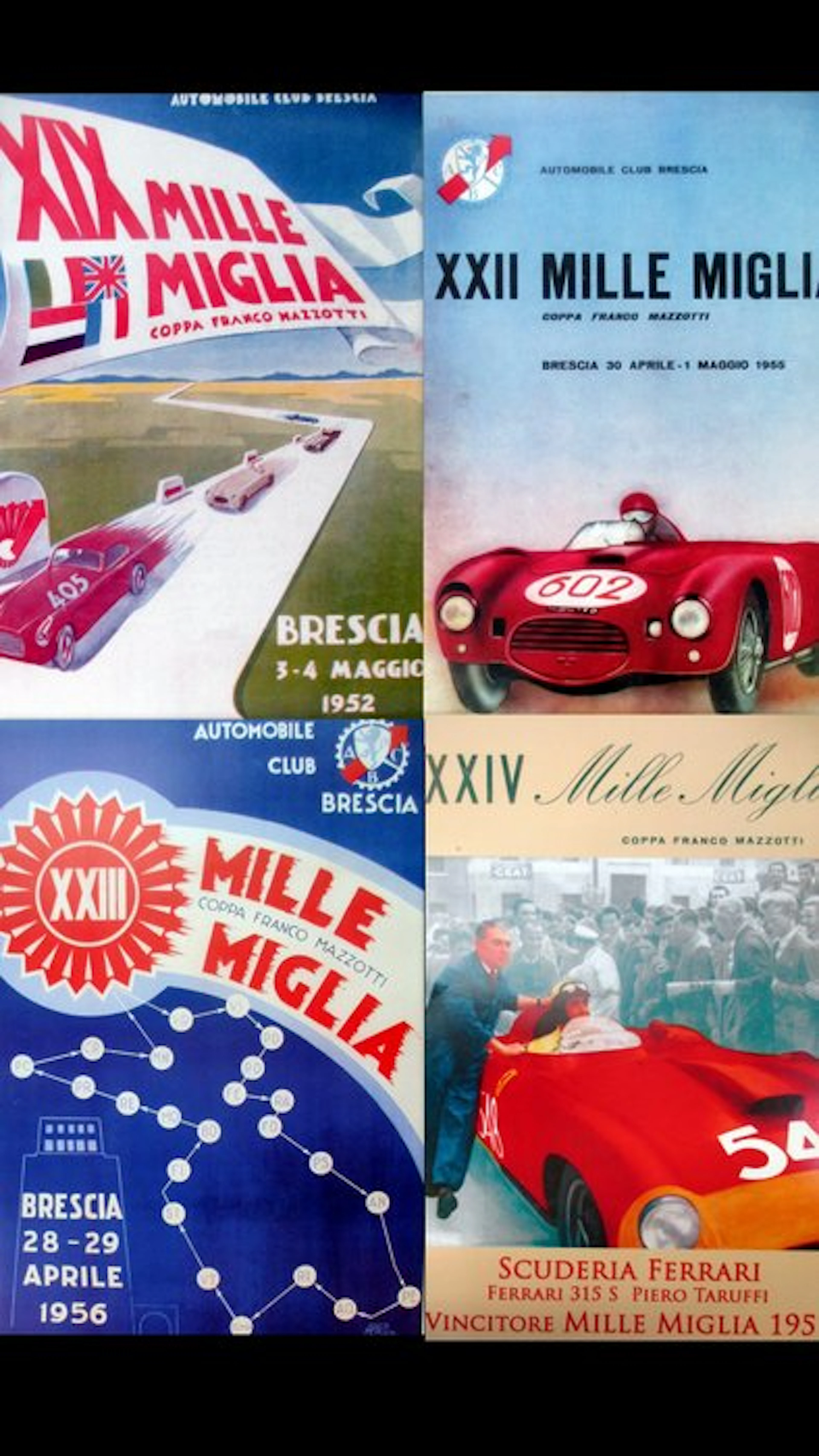 Great Prints of the Last Years Mille Miglia 1952/55/56/57 - Limited Edition