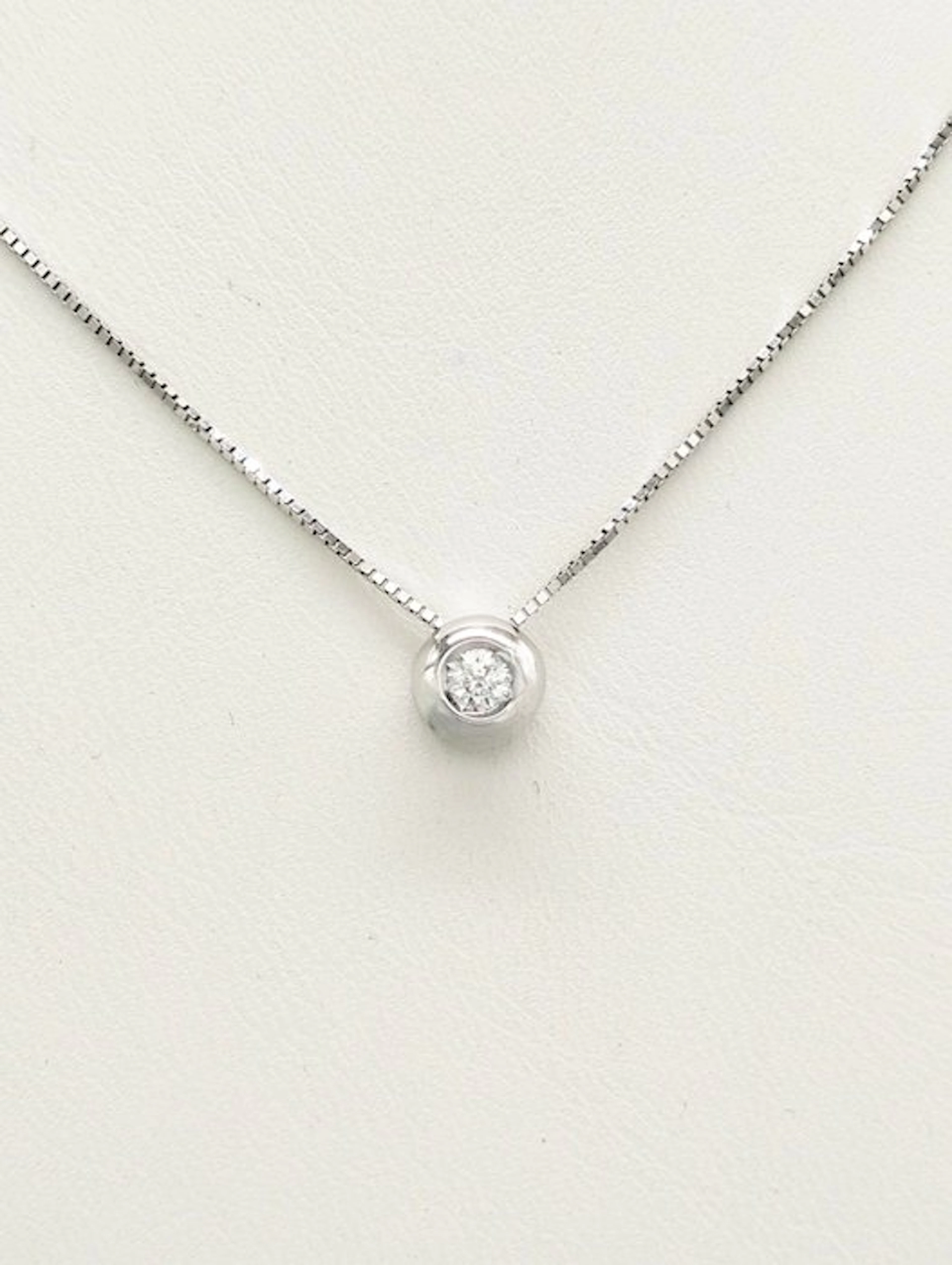 Necklace - 18 kt. White gold Diamond (Natural)