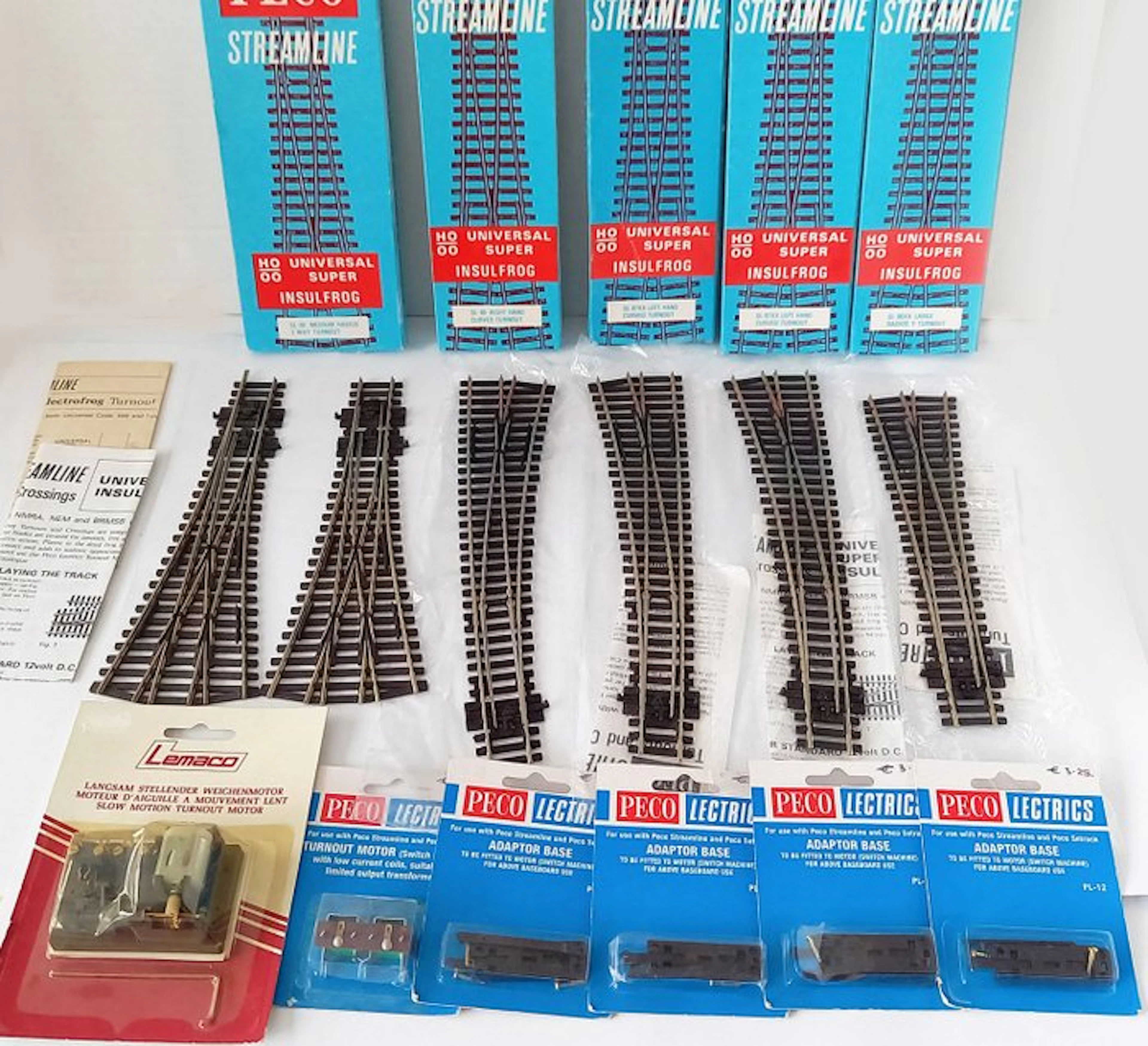 Peco, Lemaco H0 - Model train tracks (12) - Assortment of...