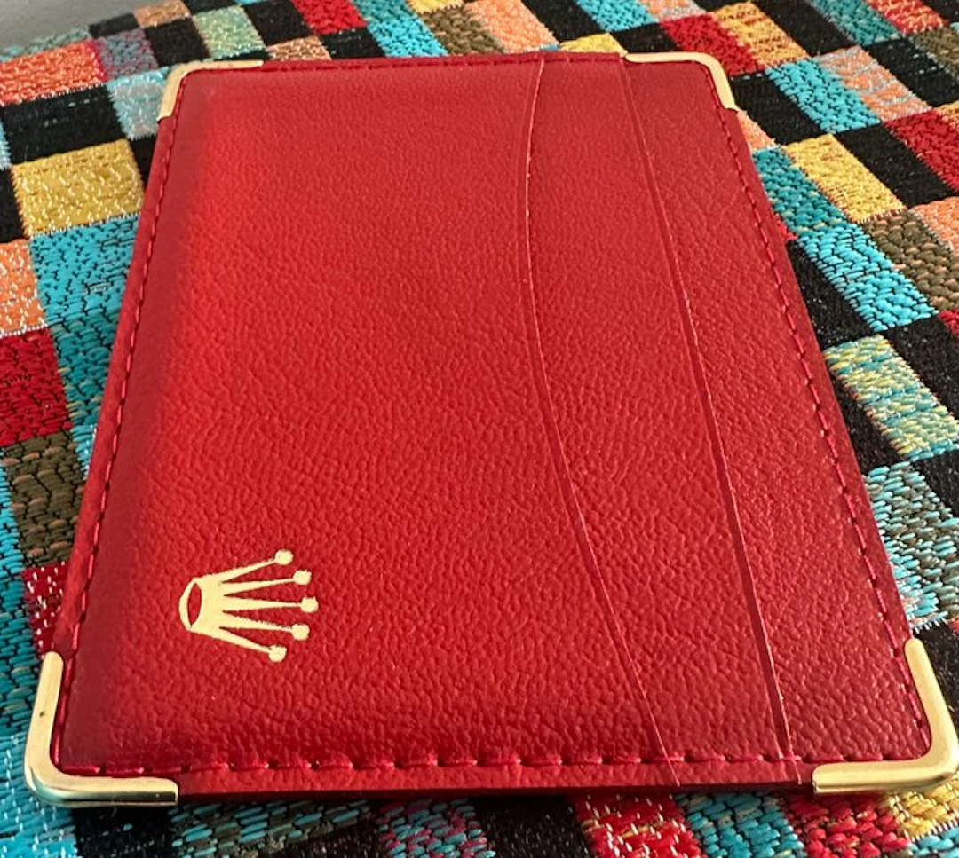 Rolex - Orange/ red - credit card Holder - 0101.60.34 - 12x9 CM
