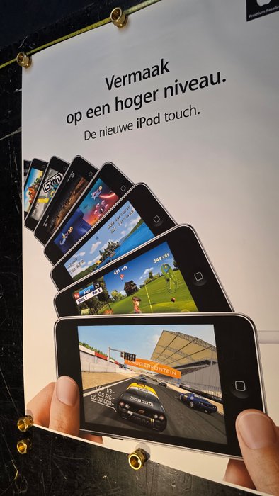 Rare Original Apple Dealer Poster "Vermaak op een hoger...