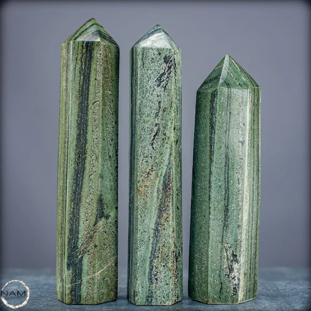 Exceptional natural Kambaba Jasper points with pronounced...
