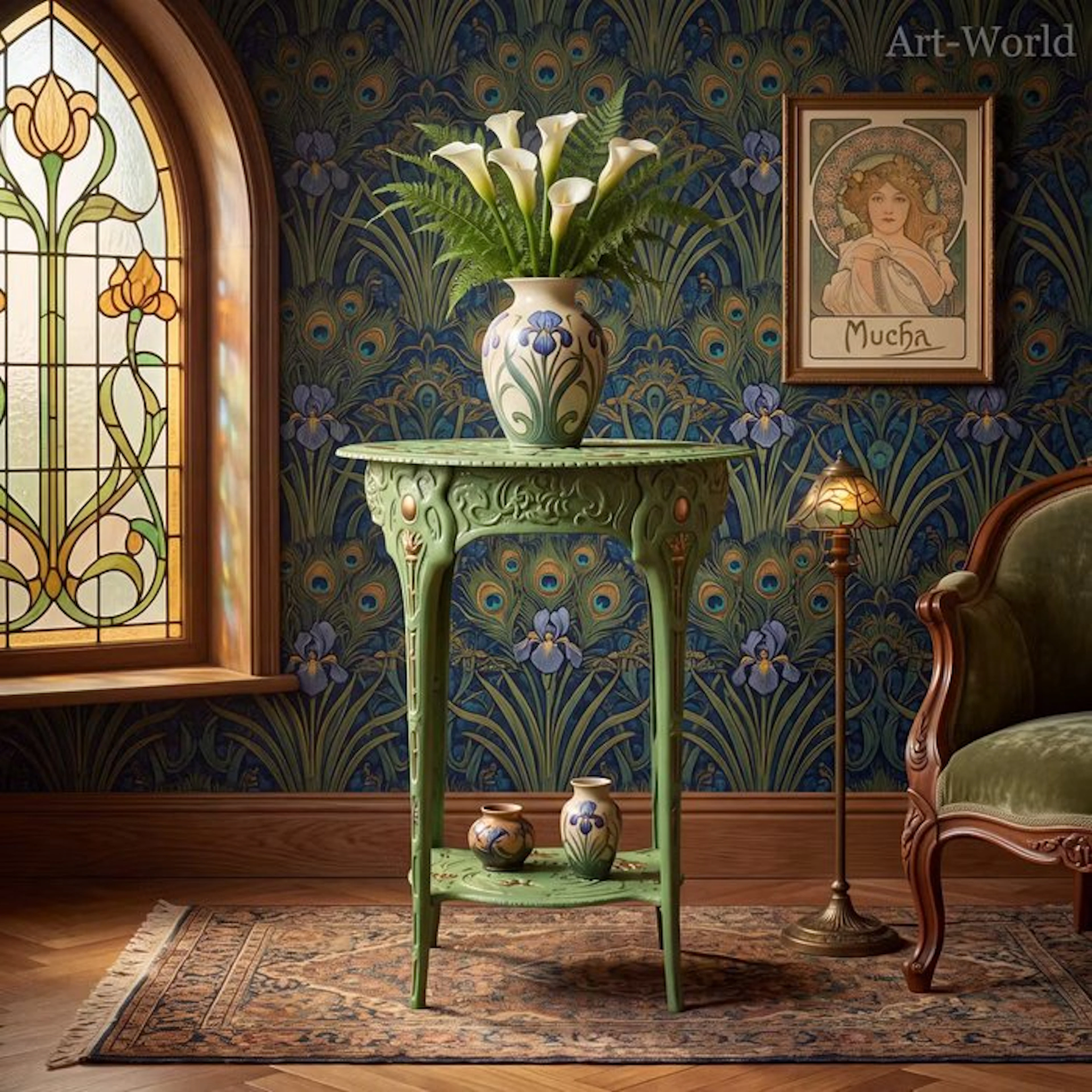 Table - Cast iron - Art Nouveau