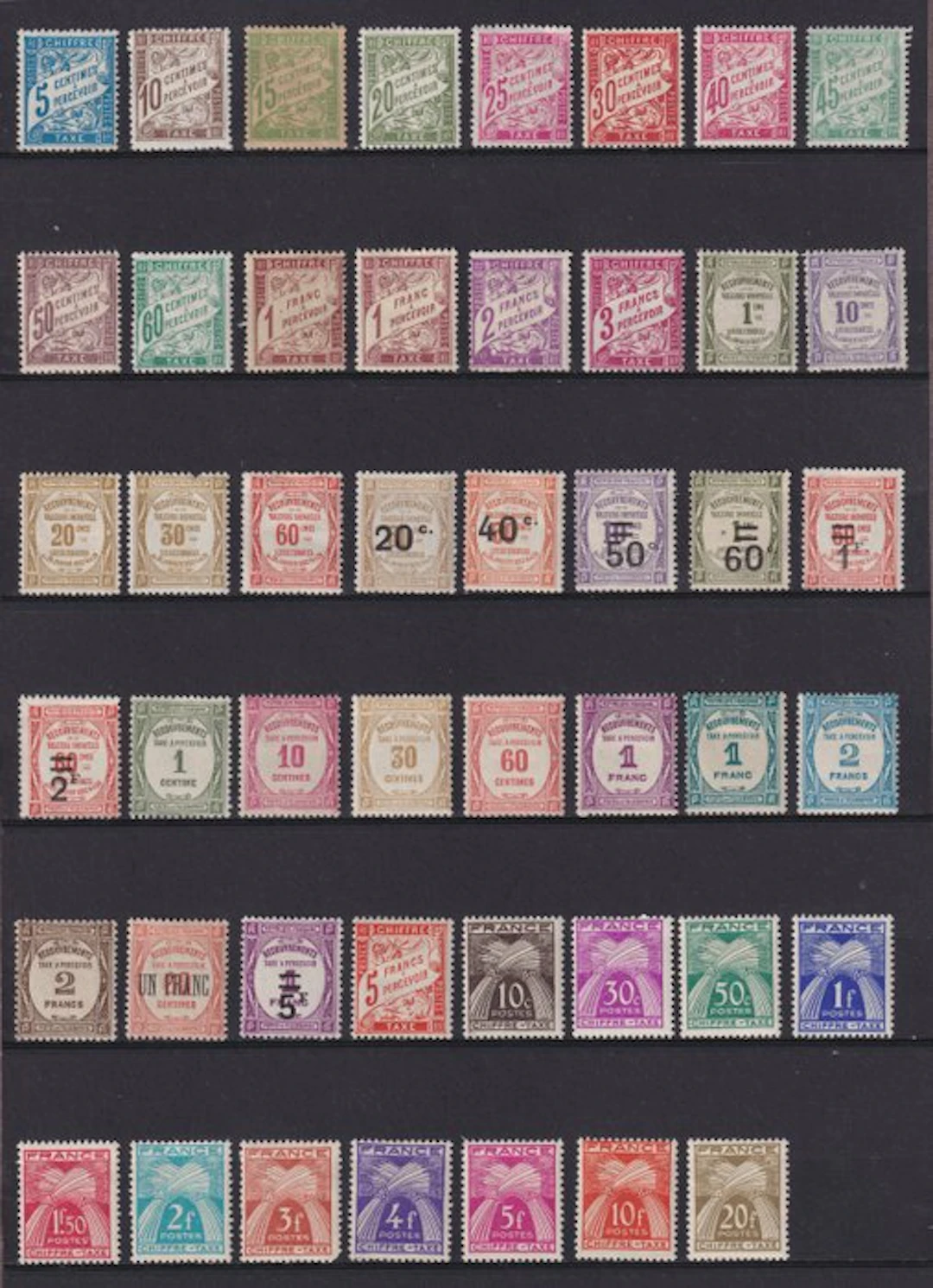 France 1893/1941 - Revenue stamps chosen between Nos