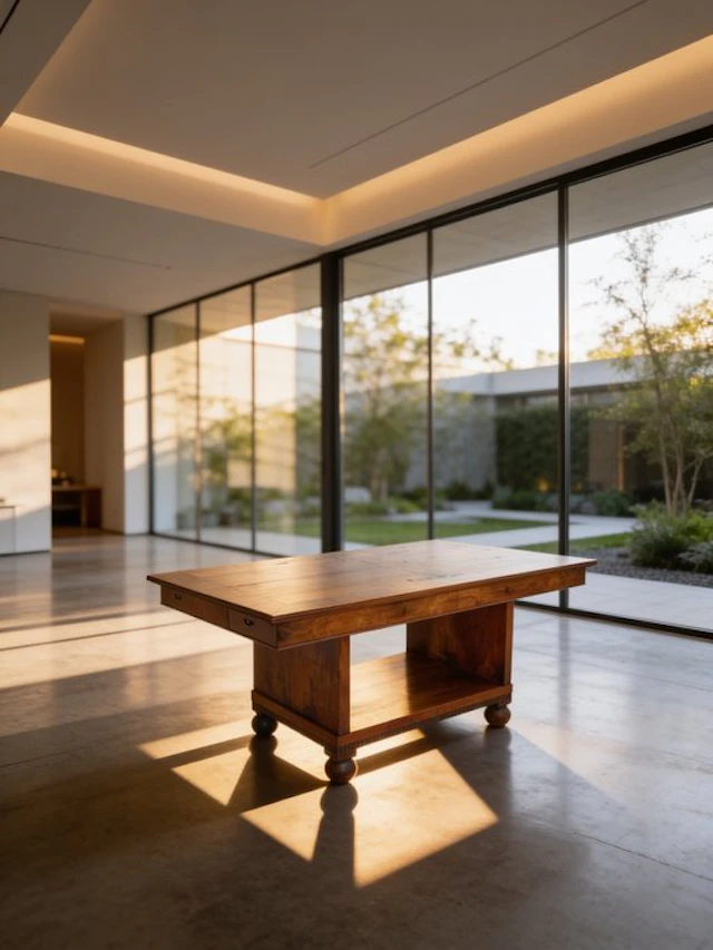 Dining table - Walnut, Burr walnut, Wood, Metal