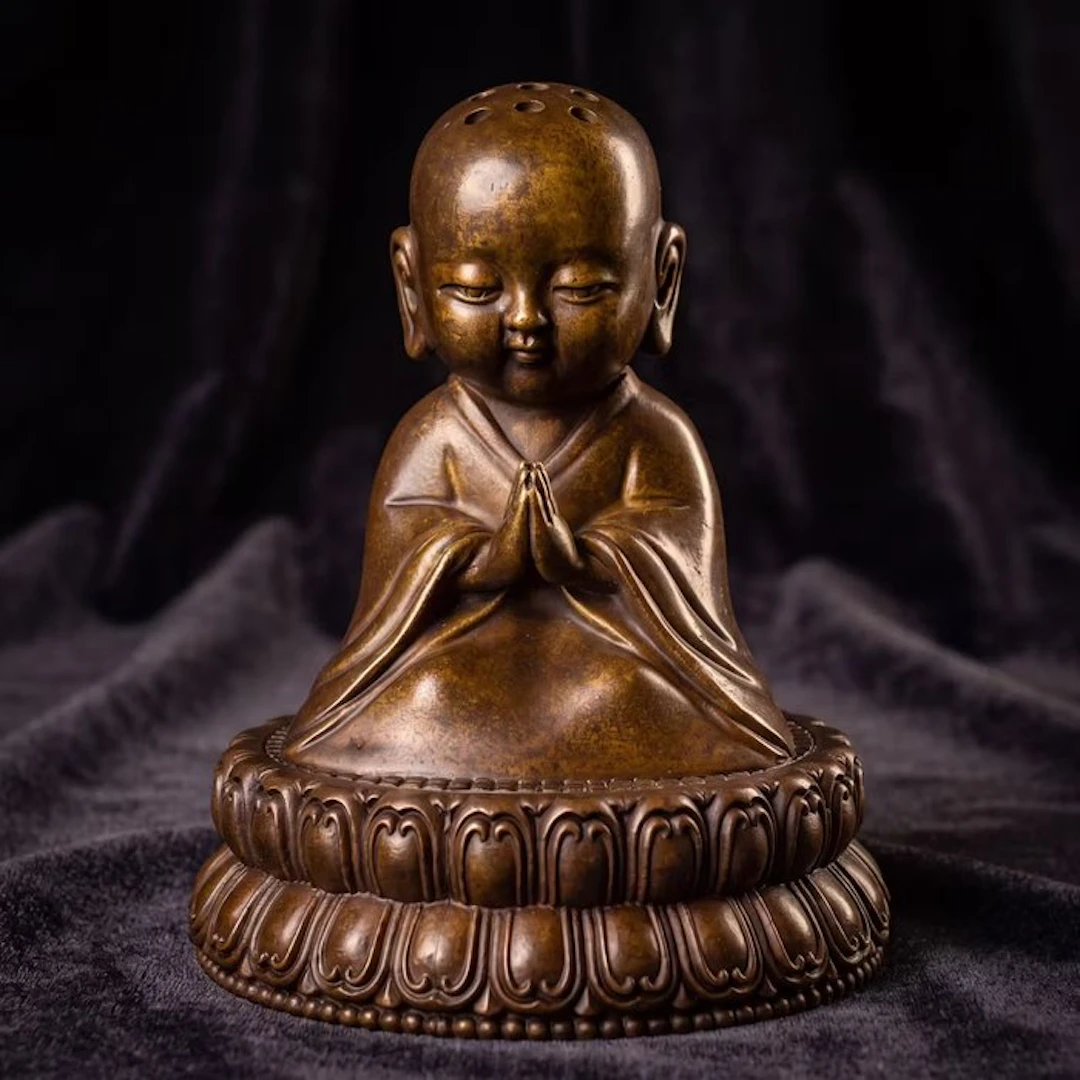 Incense burner - Bronze - Monk