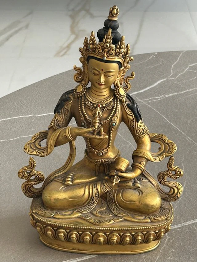 Vajrasattva - Copper, Gold-plated - Nepal - 20th century