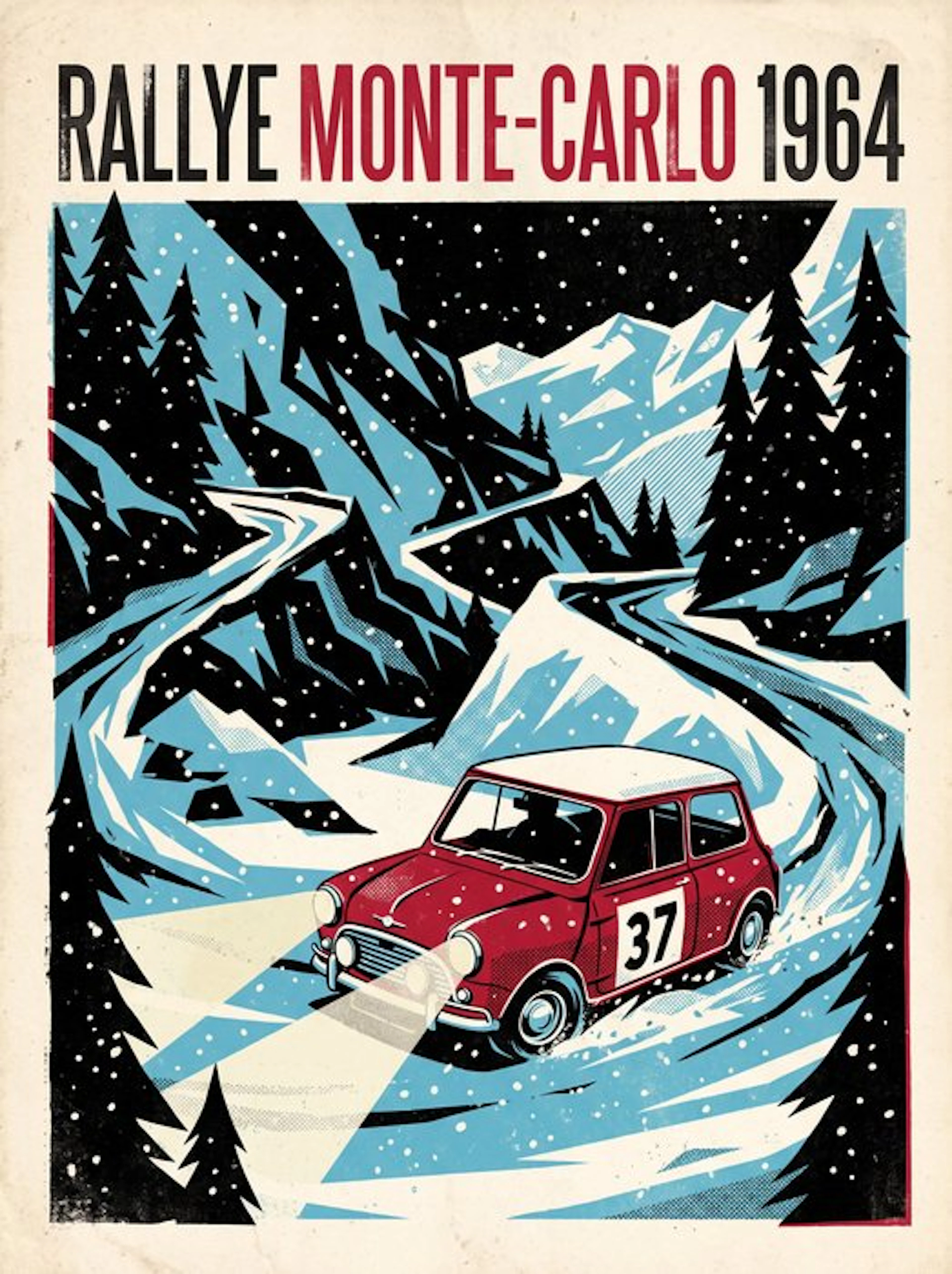 Henshin - Rallye Monte-Carlo 1964 - Mini Cooper S No. 37 - Mini