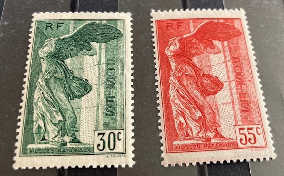 France 1937/1937 - Collection of a pair of Samothrace stamps