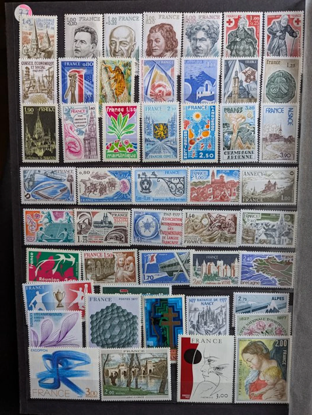 France 1978/1984 - Lot of the seven consecutive full years.