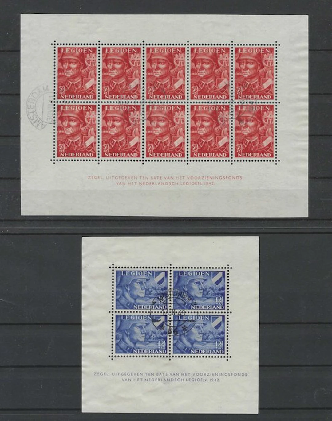 Netherlands 1942 - Legion blocks - NVPH V402/V403