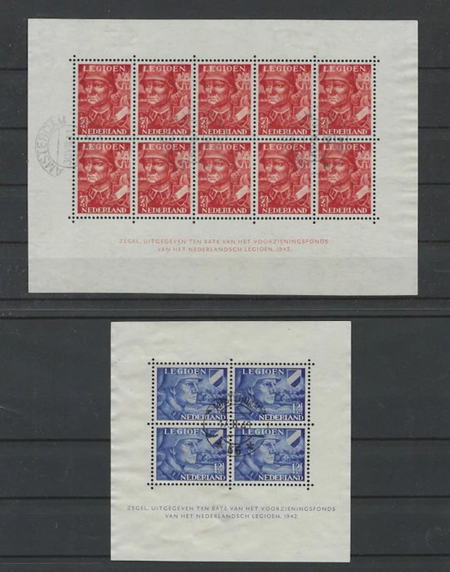 Netherlands 1942 - Legion blocks - NVPH V402/V403