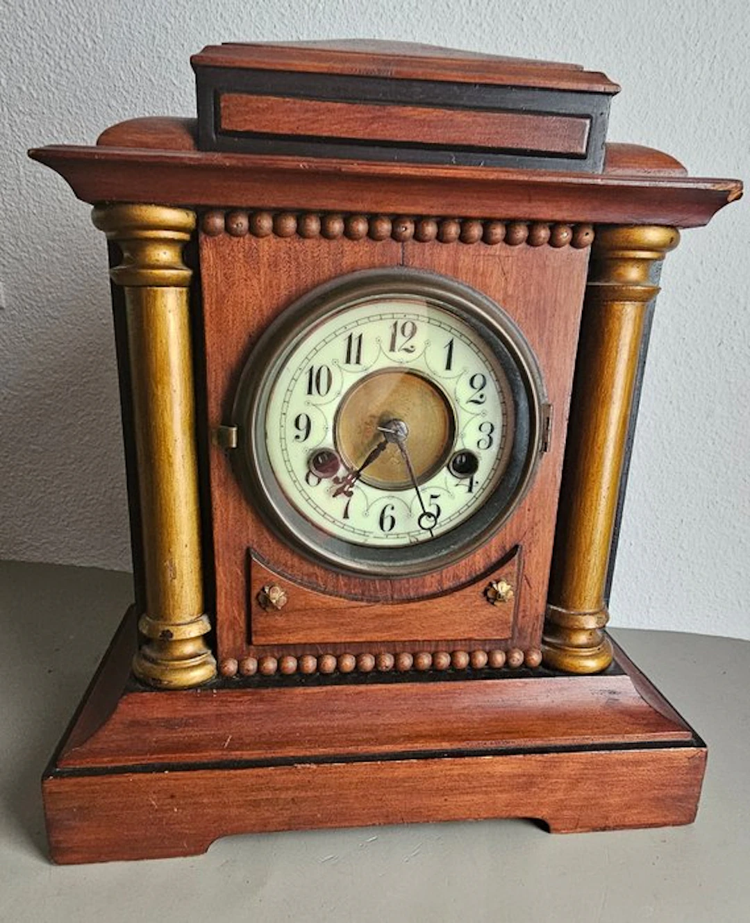 Clock - Art Deco Wood - 1920-1930