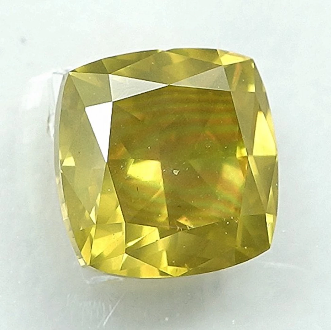 1 pcs Diamond (Colour-treated) - 1.00 ct - Cushion...
