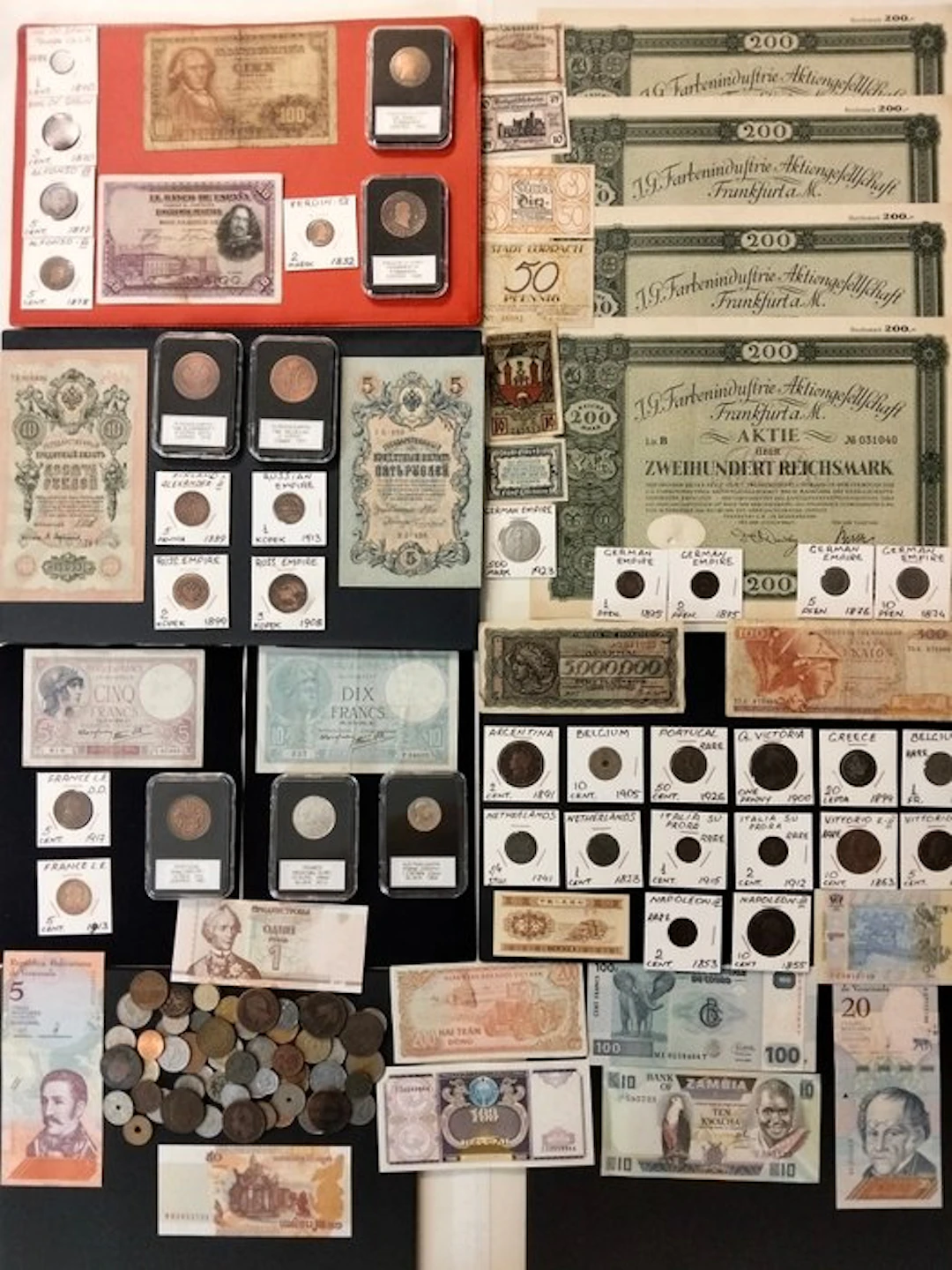 World. World collection coins lot with silver and...