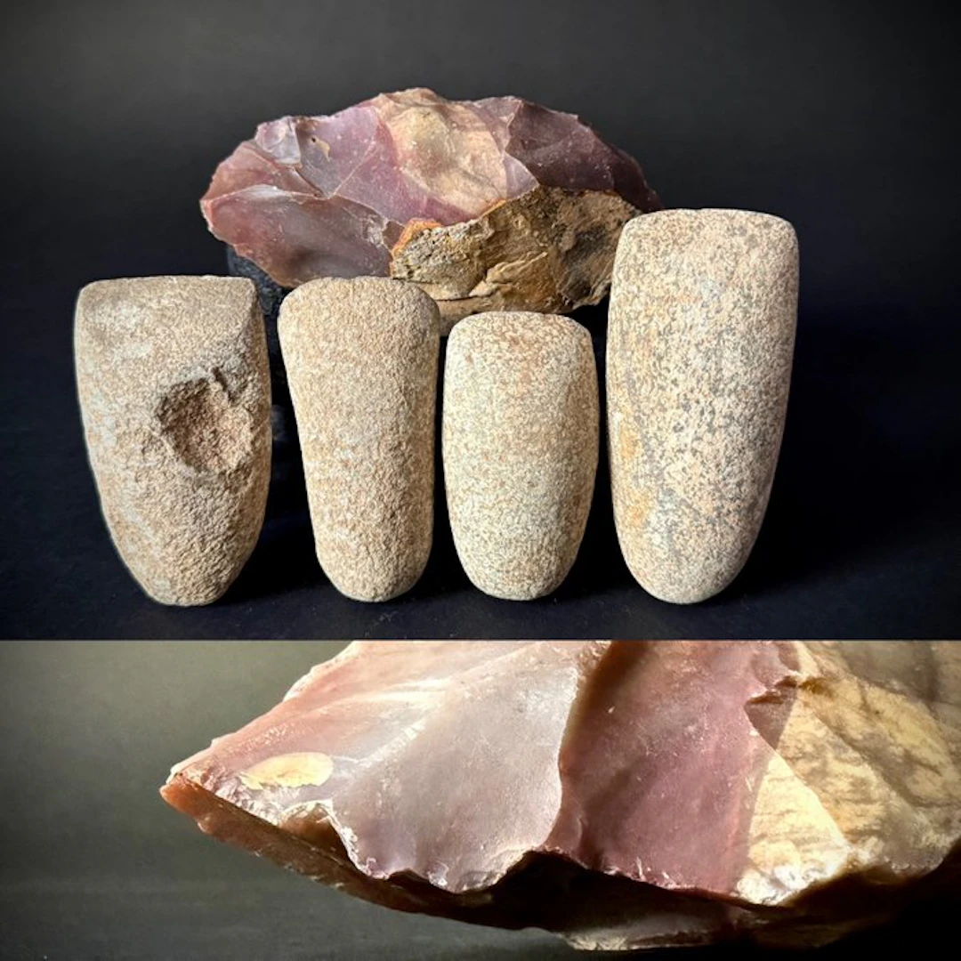 Ténéré-culture: set of 5 axes Axe - 14 cm (No reserve price)