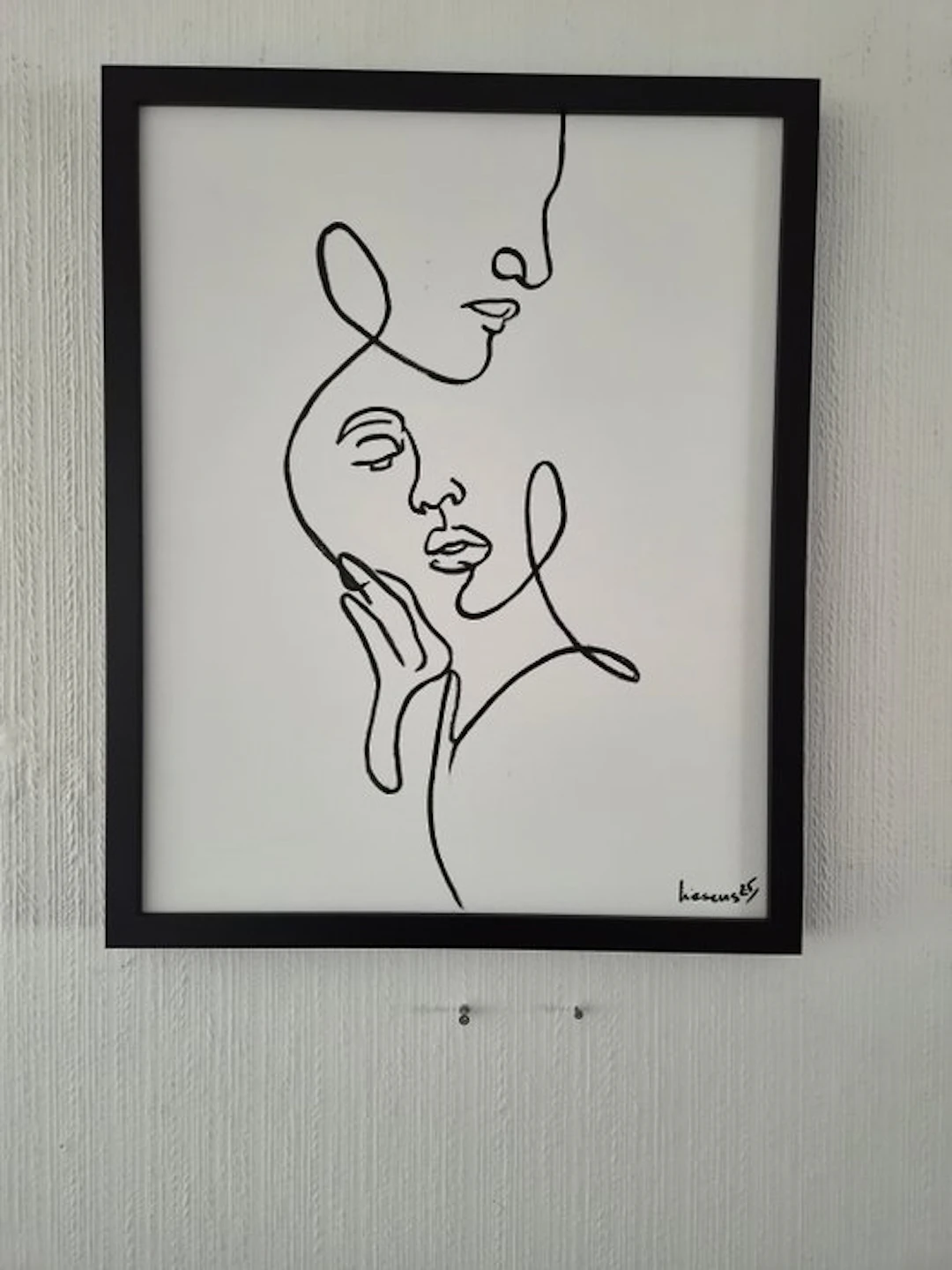 Liesens - I love You (handpainted on canvas) met lijst