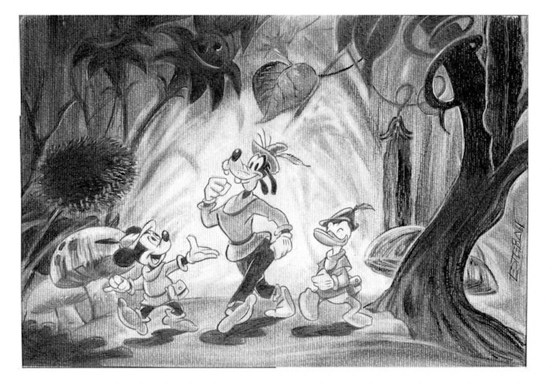 Esteban, Ignasi Calvet - 1 Original drawing - Mickey...