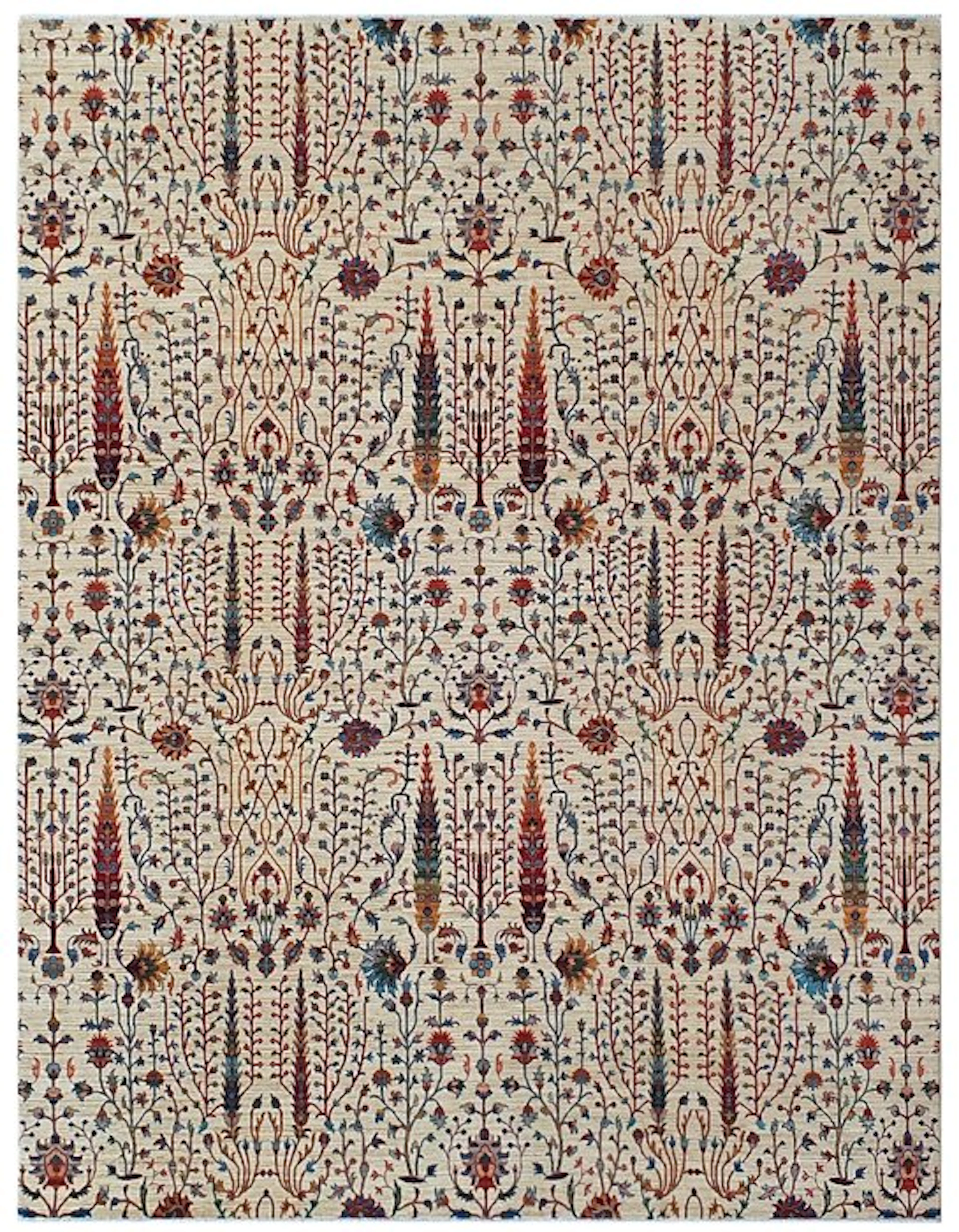 Hand-knotted designer rug – Very fine – Tree of Life...