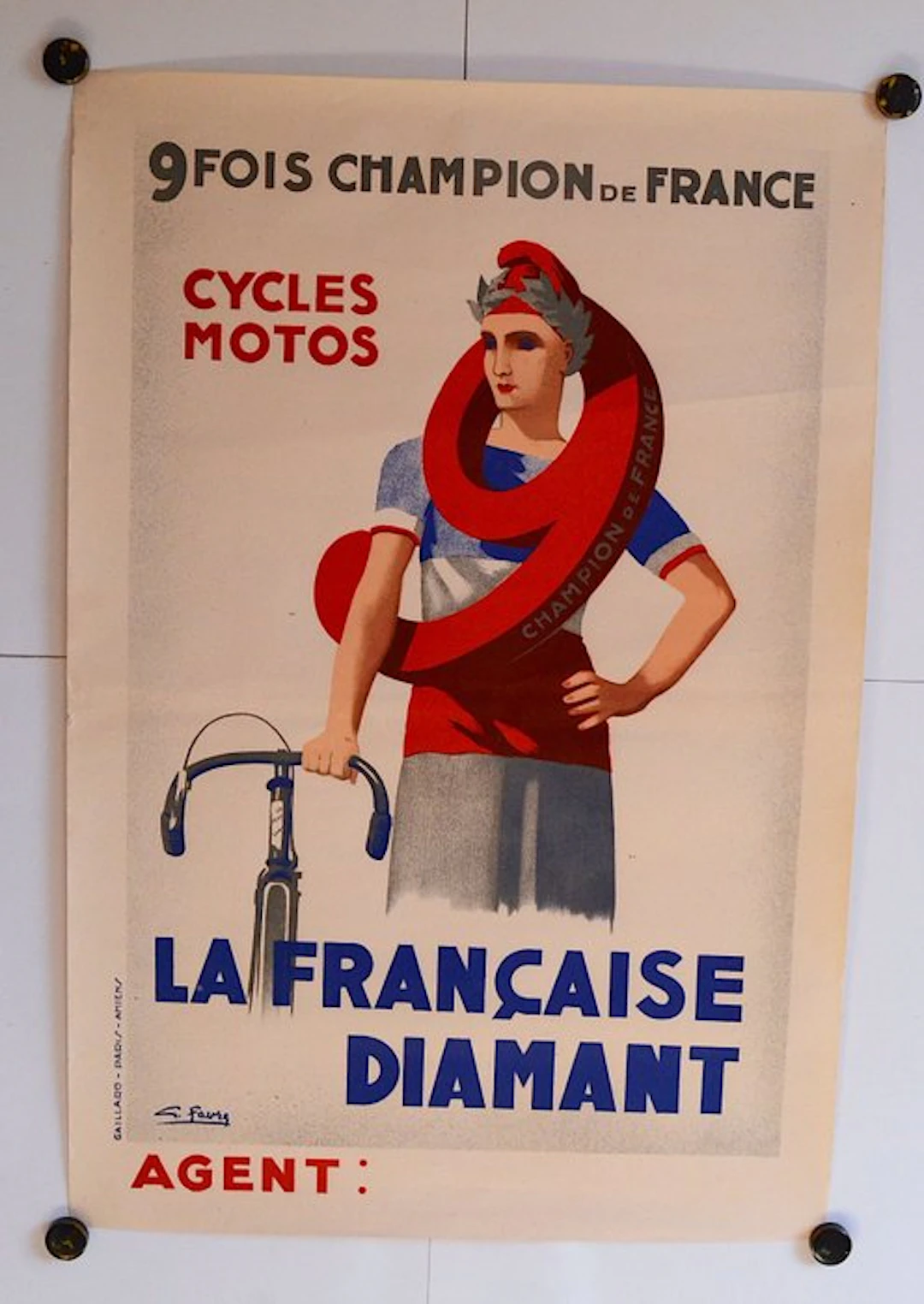 Georges Favre - La Française Diamant - Favre - Affiche...