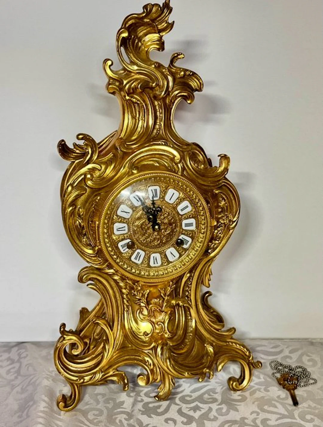 Gilded bronze clock - Franz Hermle & Sohn (FHS) –...