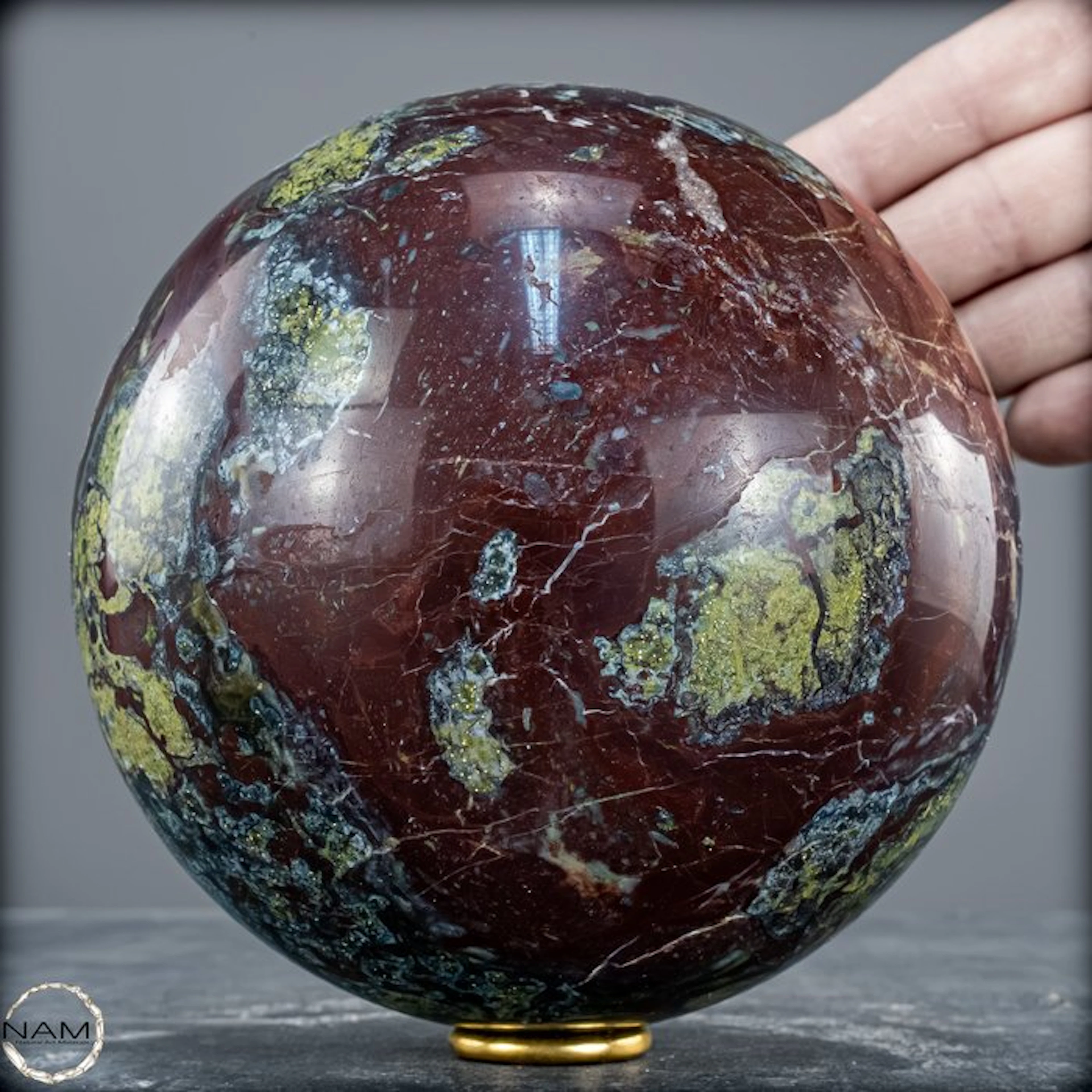 Rare Natural Dragon Blood Jasper Sphere- 2669.27 g
