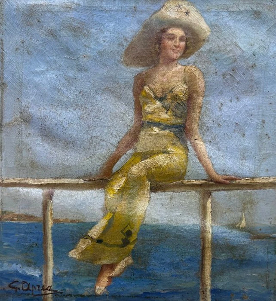 Giuseppe Aprea (1876-1946) - Ragazza con cappello