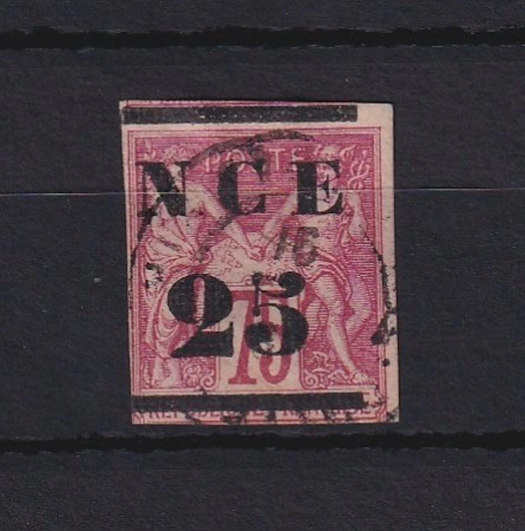 New Caledonia 1881/1883 - côte 575€, rare 25c sur 75 rose - Yvert n°5