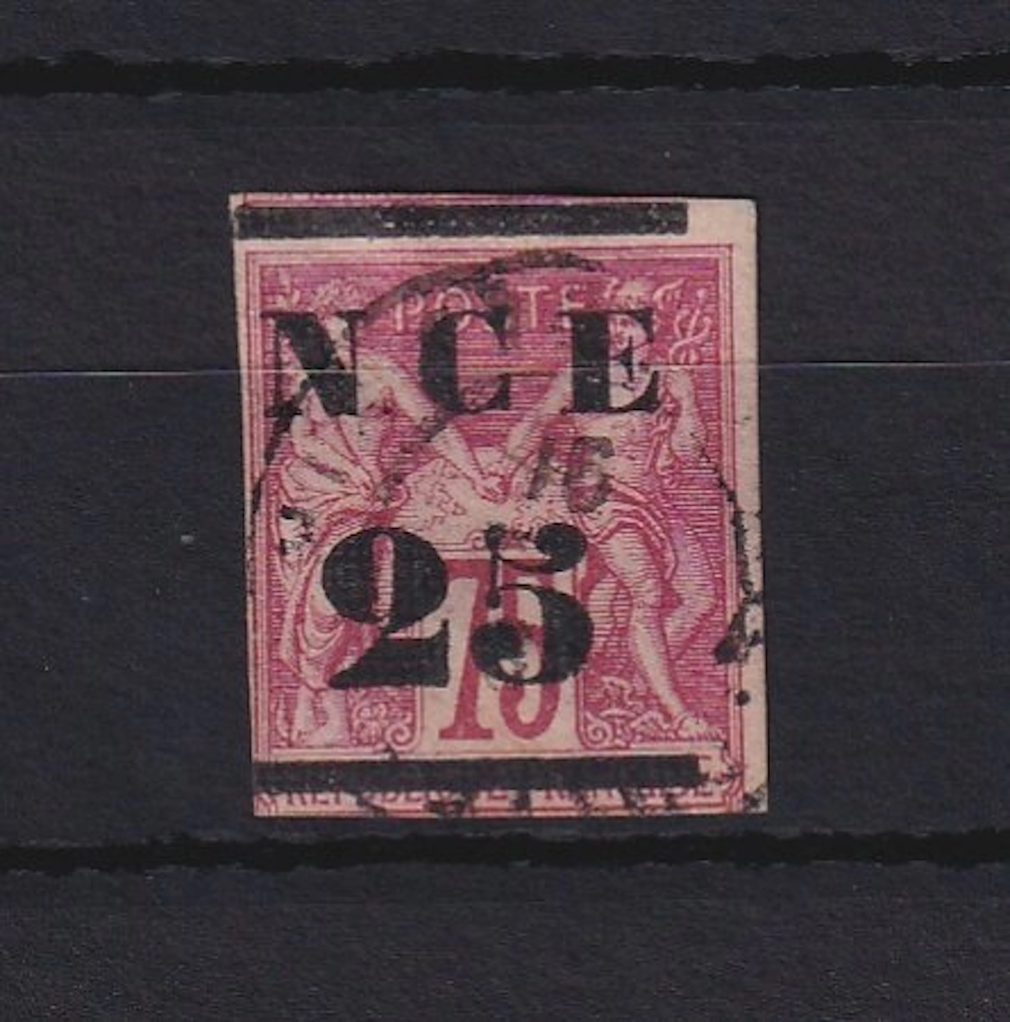 New Caledonia 1881/1883 - côte 575€, rare 25c sur 75 rose - Yvert n°5