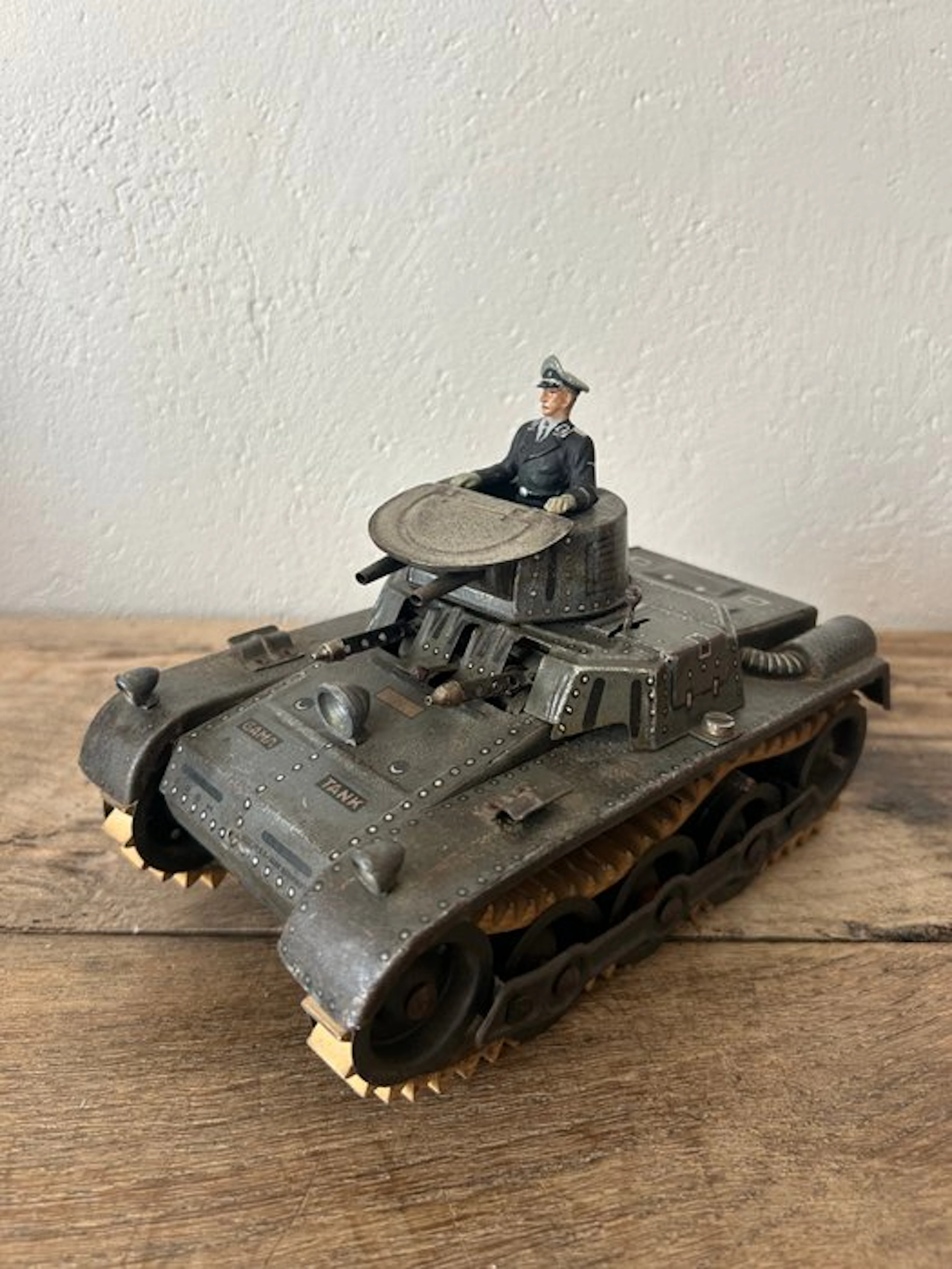 GAMA - Toy tank Panzer Allemand - WWII - Lineol/Elastolin - 1940-1950 - Germany