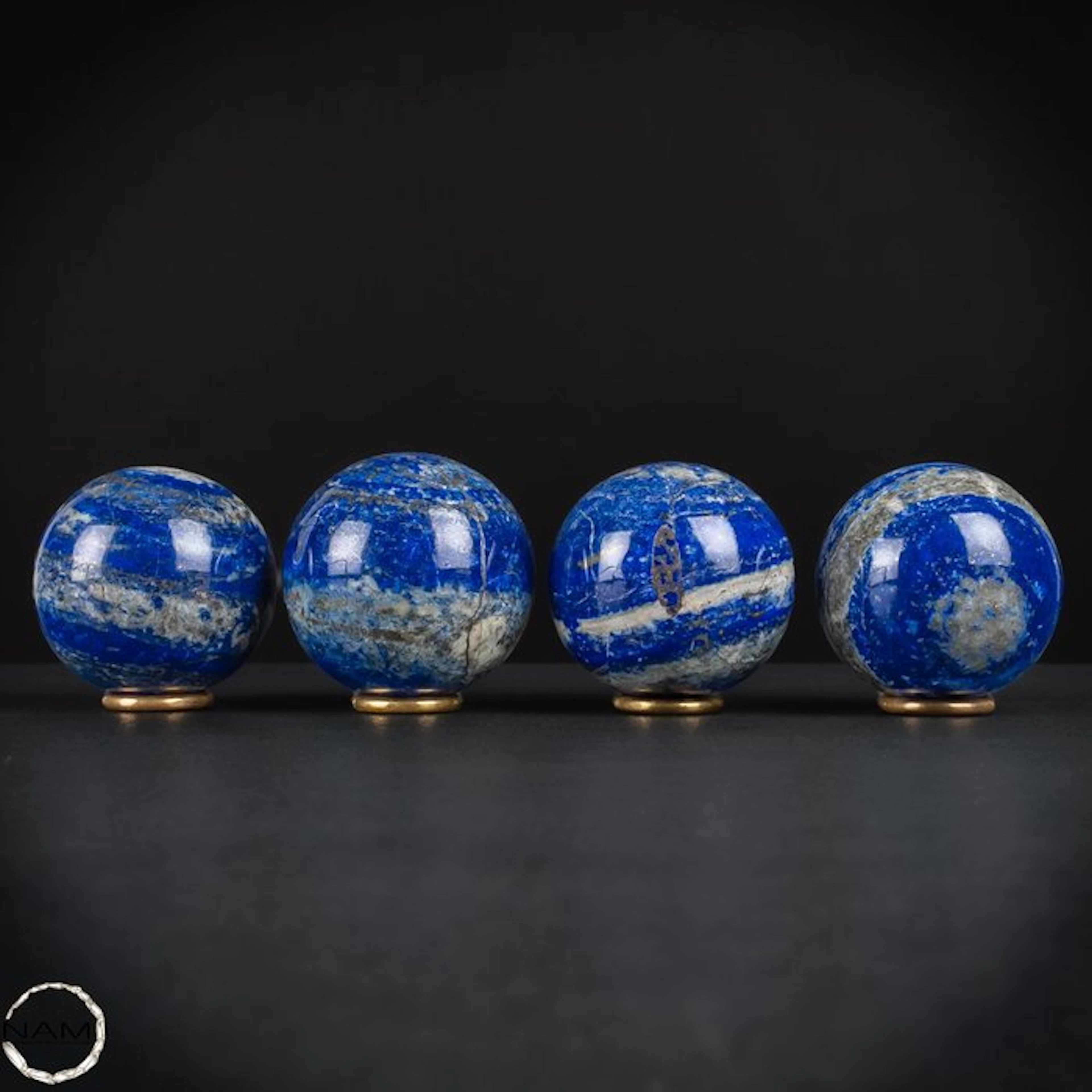 Royal Blue – Natural Lapis-Lazuli Ball Set- 1299.19 g - (4)