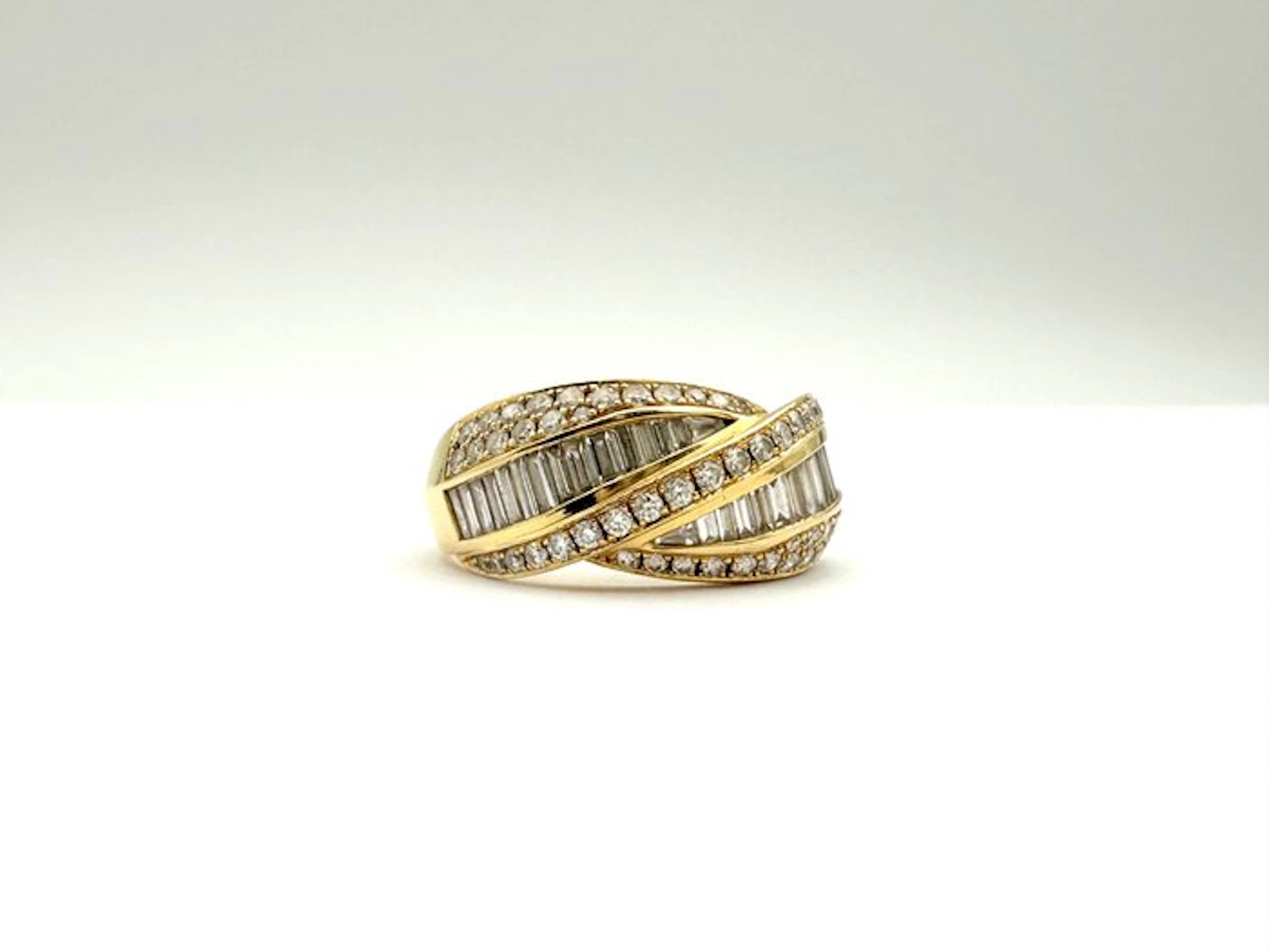 Ring - 18 kt. Yellow gold - 1.40ct. tw. - Diamond