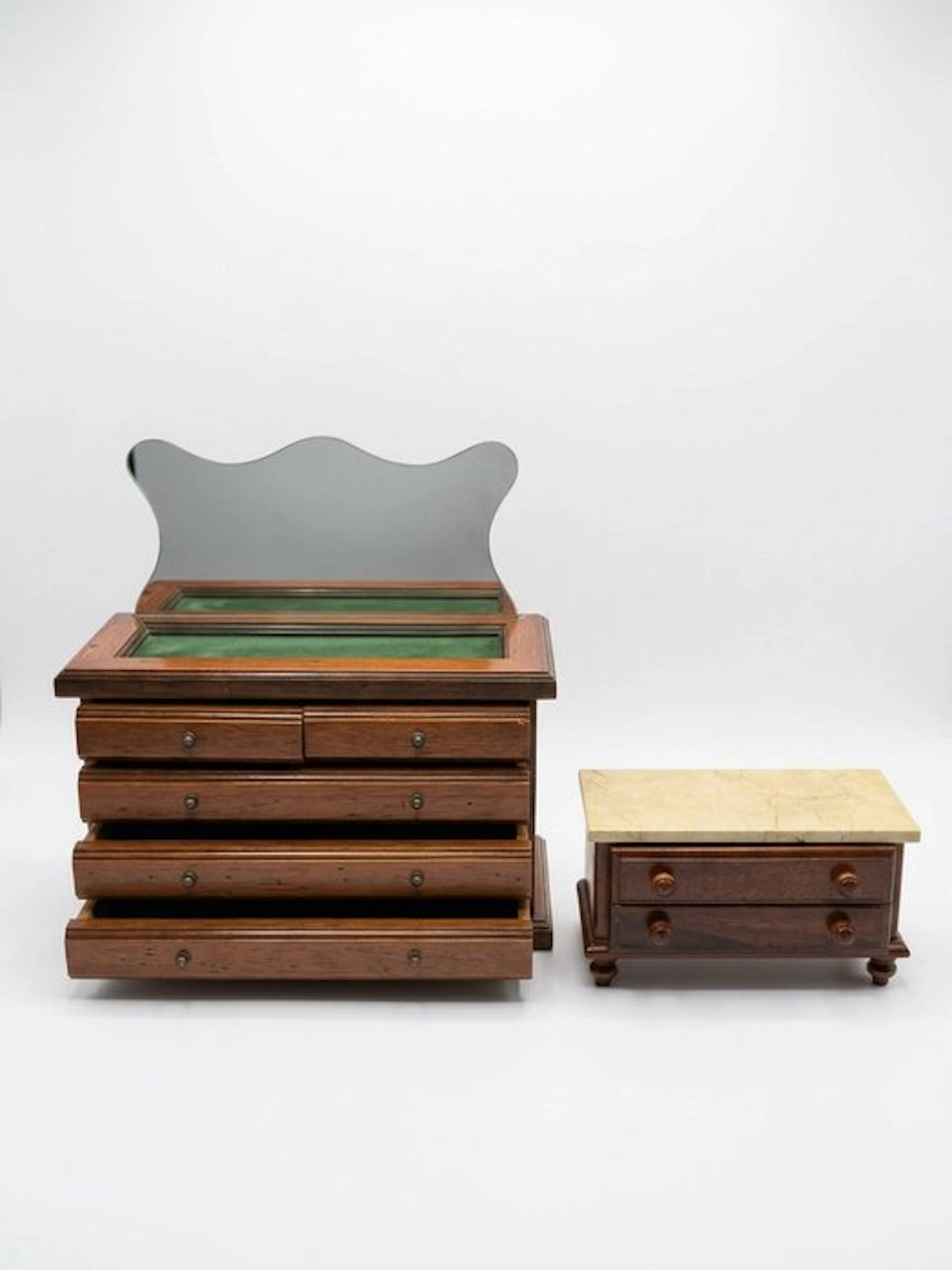 Cabinet (2) - Botticino Marble - Mini Vintage Furniture