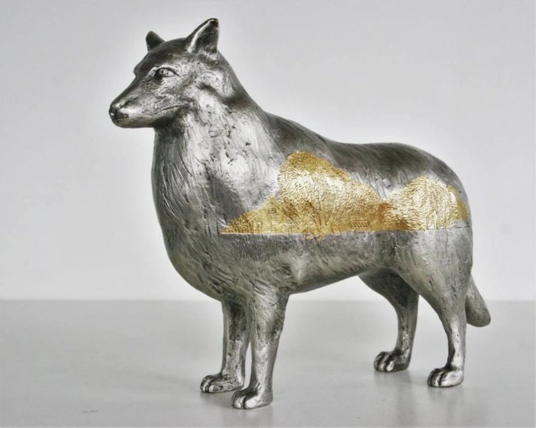 Gold, Copper, Gold leaf - Japan - 20th century