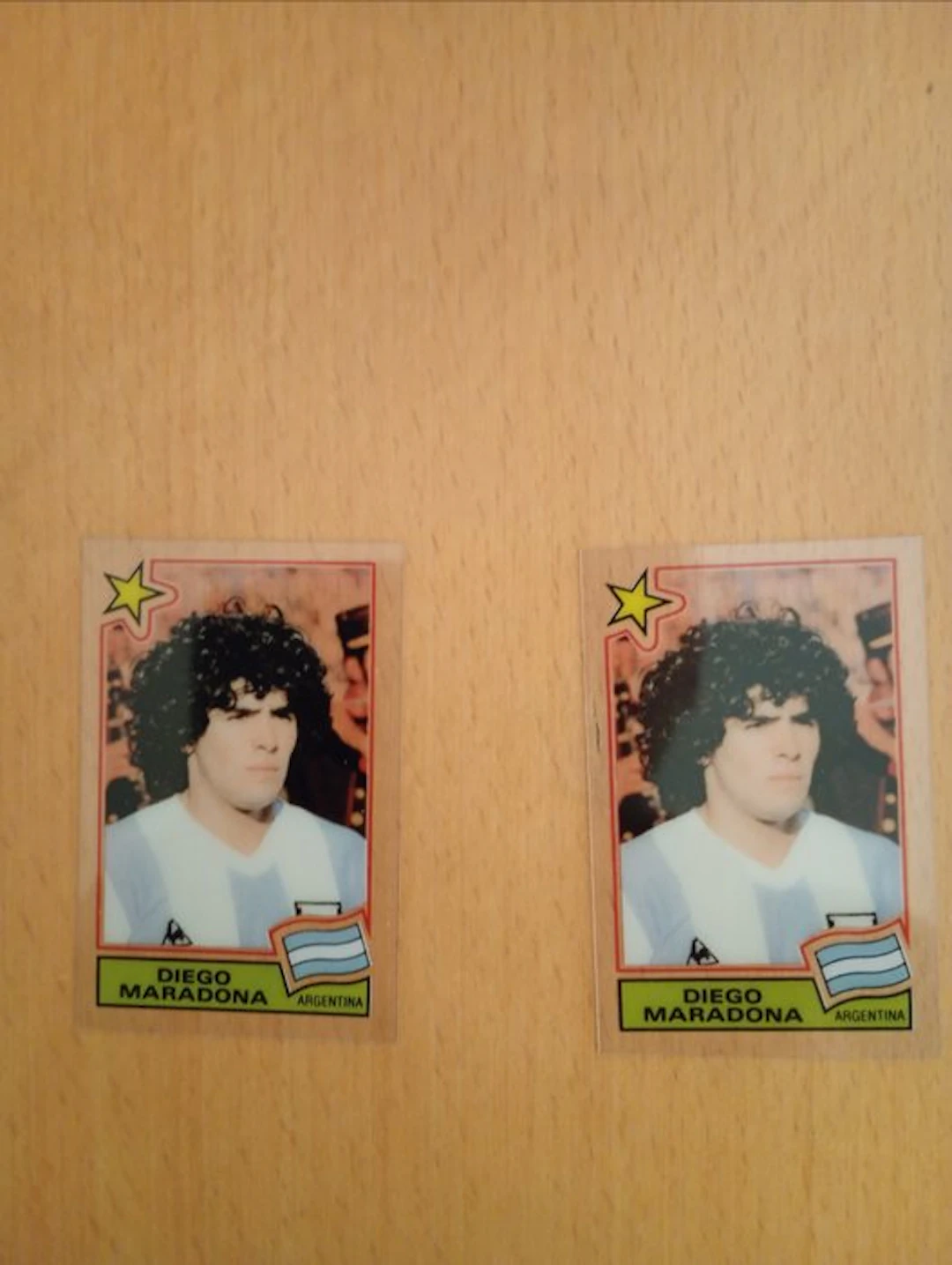 1984 Panini Superstars Diego Maradona - 2 Card - Excellent (EX)