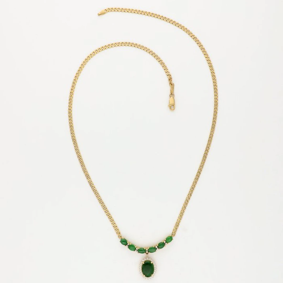 Necklace with pendant - 18 kt. Yellow gold