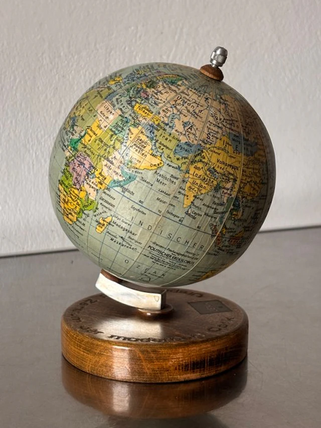 Terrestrial table globe - Rare JENA Optik Advertising...