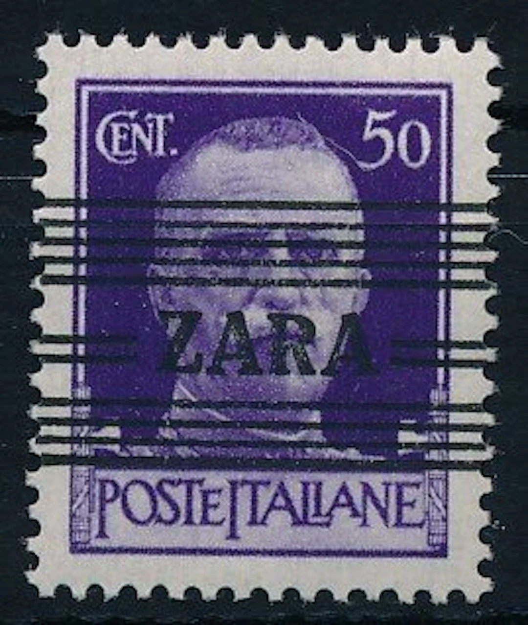 German cast Zara 1943 - 50-cent postage stamp with band...