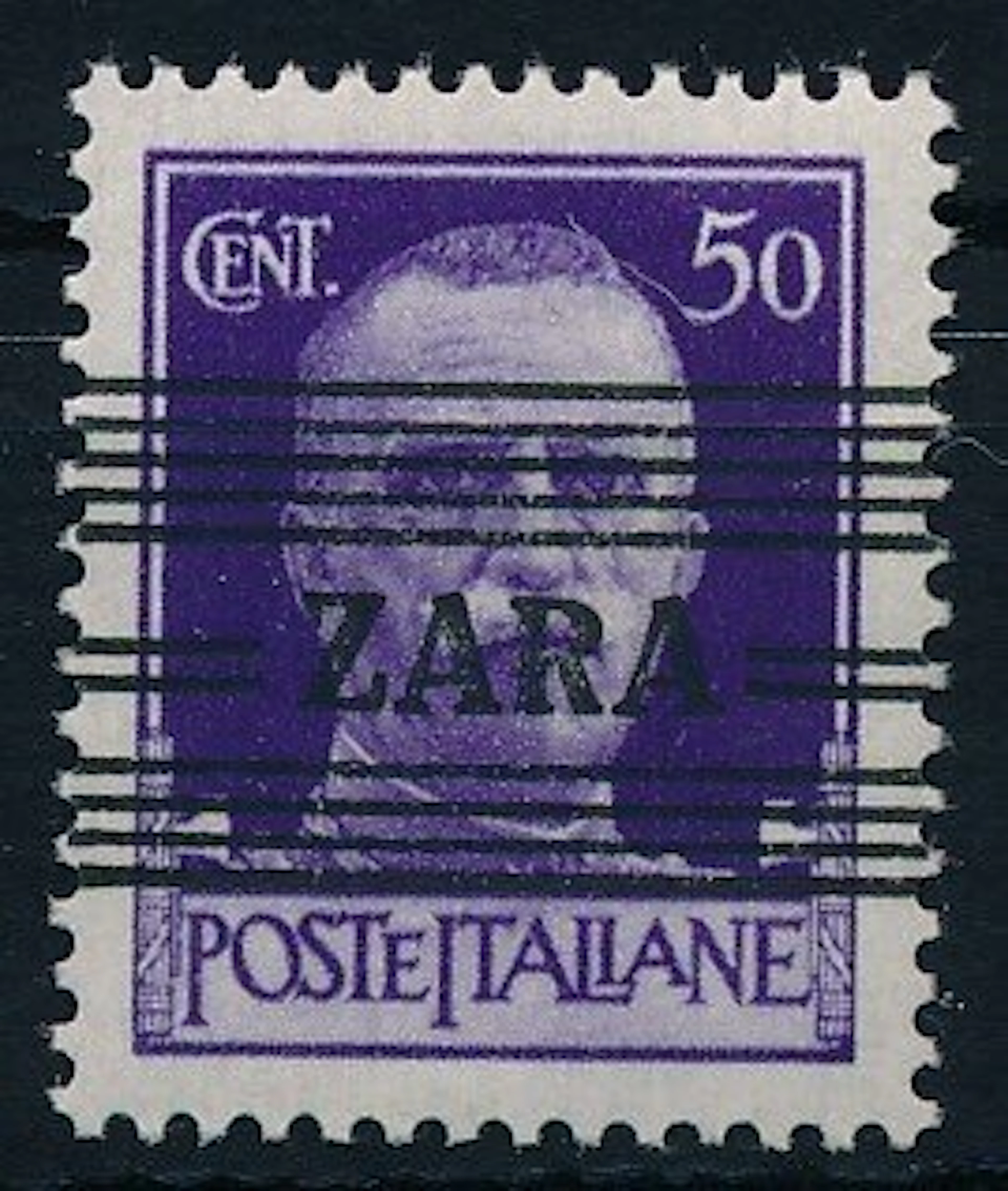 German cast Zara 1943 - 50-cent postage stamp with band...