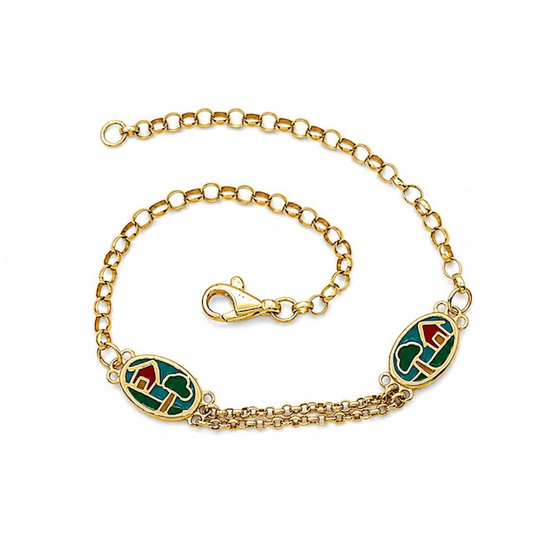 Bracelet - 18 kt. Yellow gold - Handmade - Made in Italy