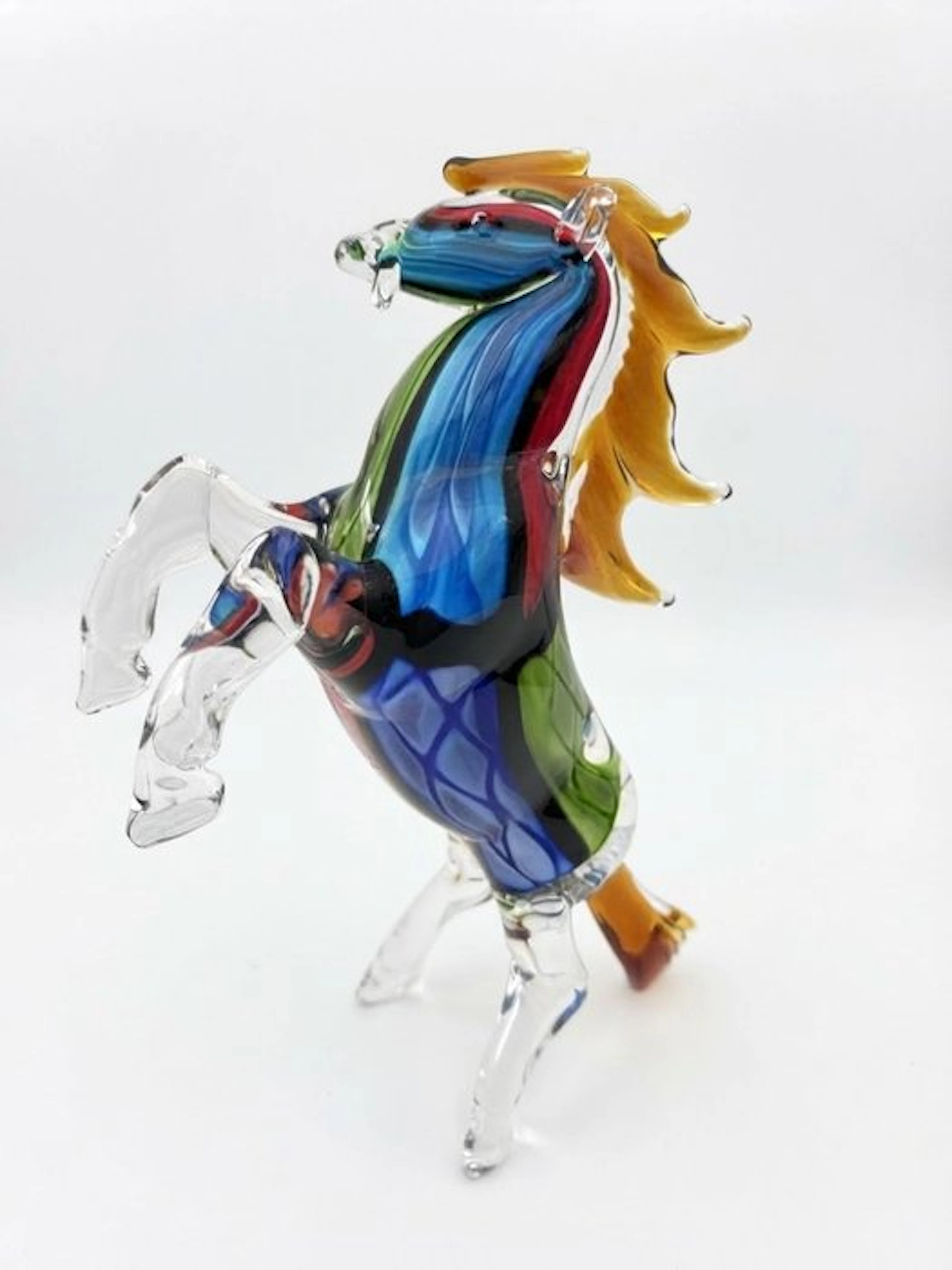 Statue, Glazen paard - 35.6 cm - Glass