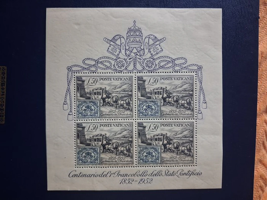 Vatican City 1952/1952 - Centennial leaflet of the Papal States!