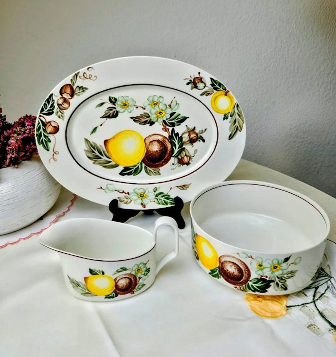 Villeroy & Boch - „Bali“ - 3-teiliges Servierset - Platte 36cm