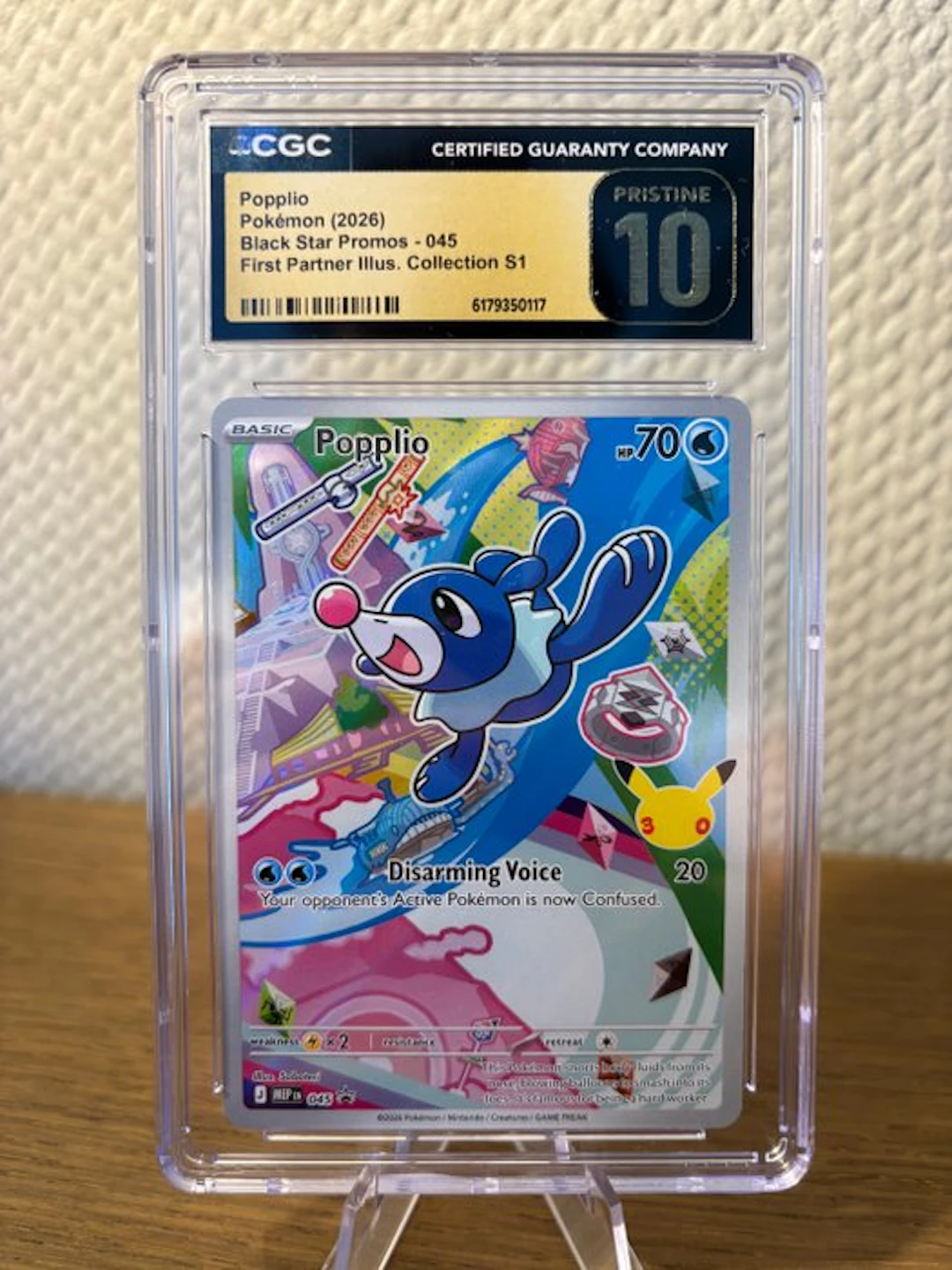 Pokémon - 1 Graded card - Popplio 045 Promo card