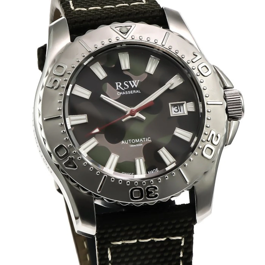 RSW - Swiss Made Watch - RSWA134-SL-10 - Green Strap - No...
