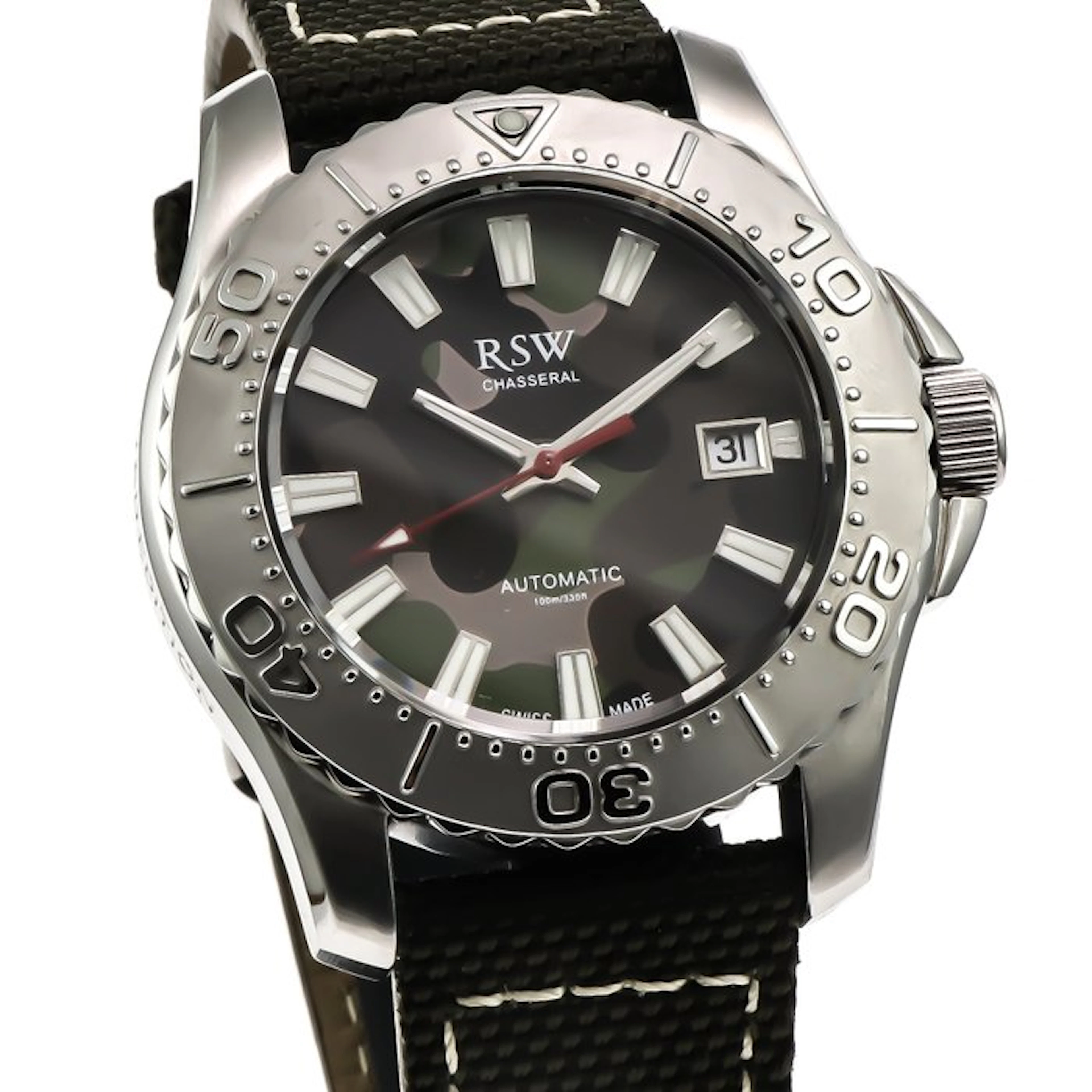 RSW - Swiss Made Watch - RSWA134-SL-10 - Green Strap - No...